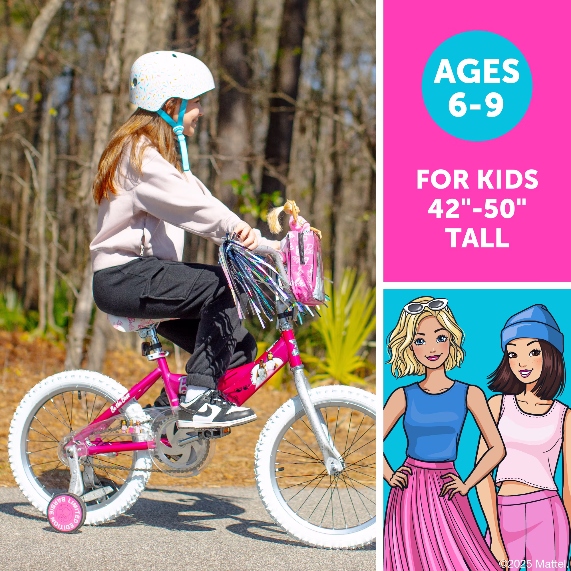Dynacraft Barbie 18-Inch Girls BMX Bike For Age 6-9 Years - Image 3