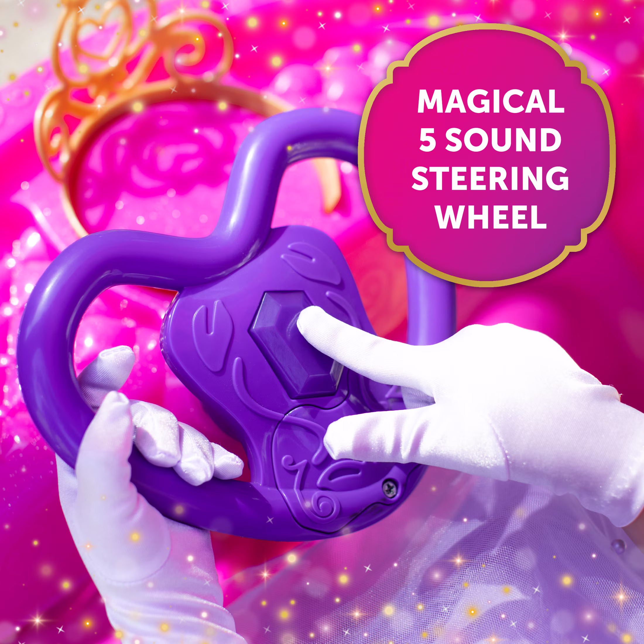Dynacraft Disney Princess 24V Carriage, Pink, Remote Control, 2 Seats, Ages 3+, 1 Count - Image 3