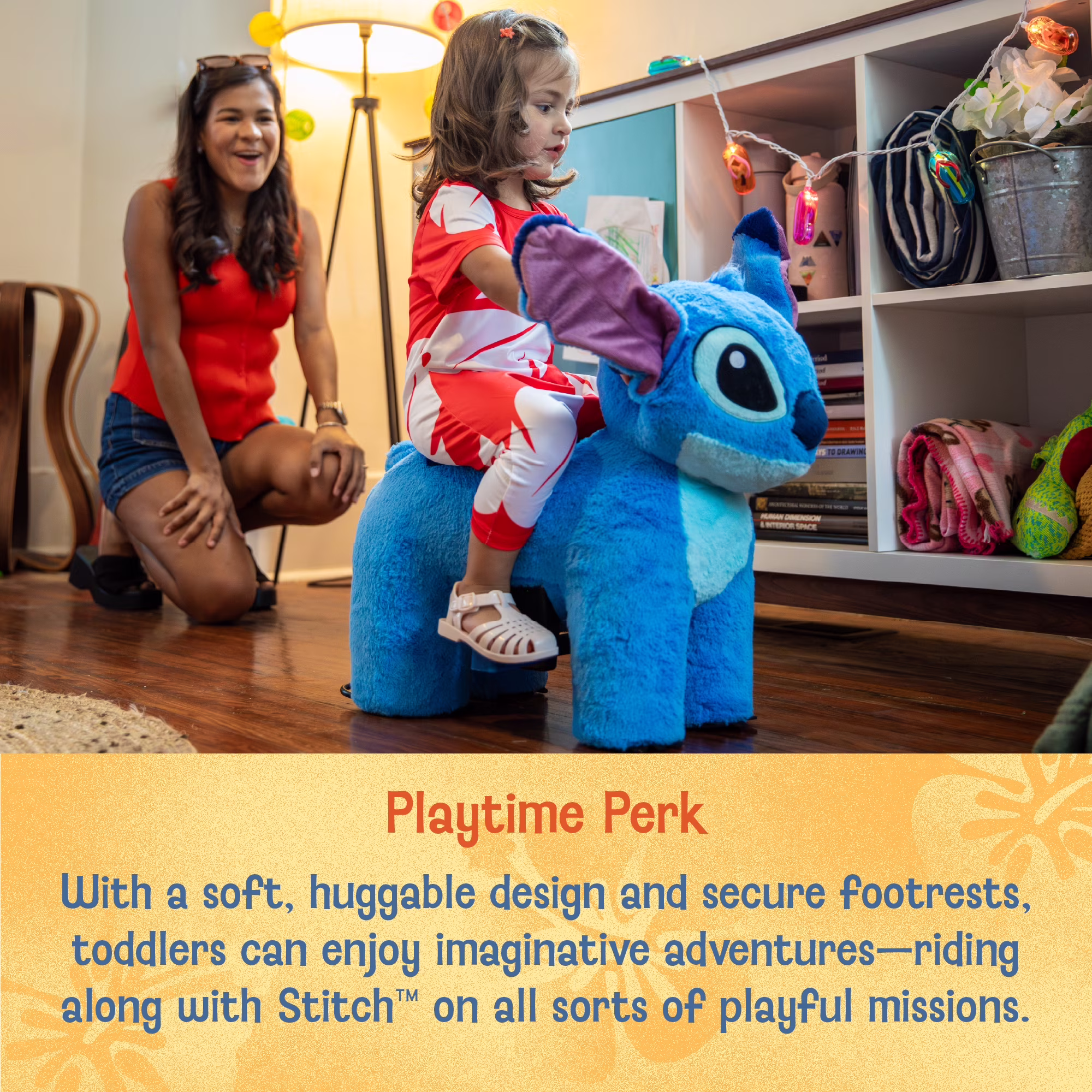 Dynacraft Disney Stitch 6V Plush Electric Ride-On Toy, For Ages 18 Months to 3 Years, 1 Count - Image 2