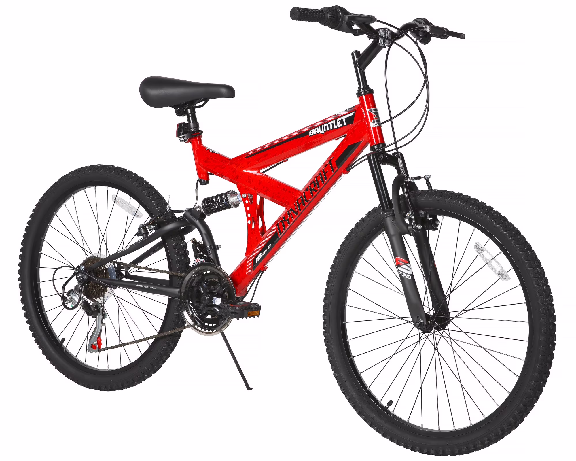 Dynacraft Gauntlet Boys 24" Mountain Bike, For Ages 12+, Red