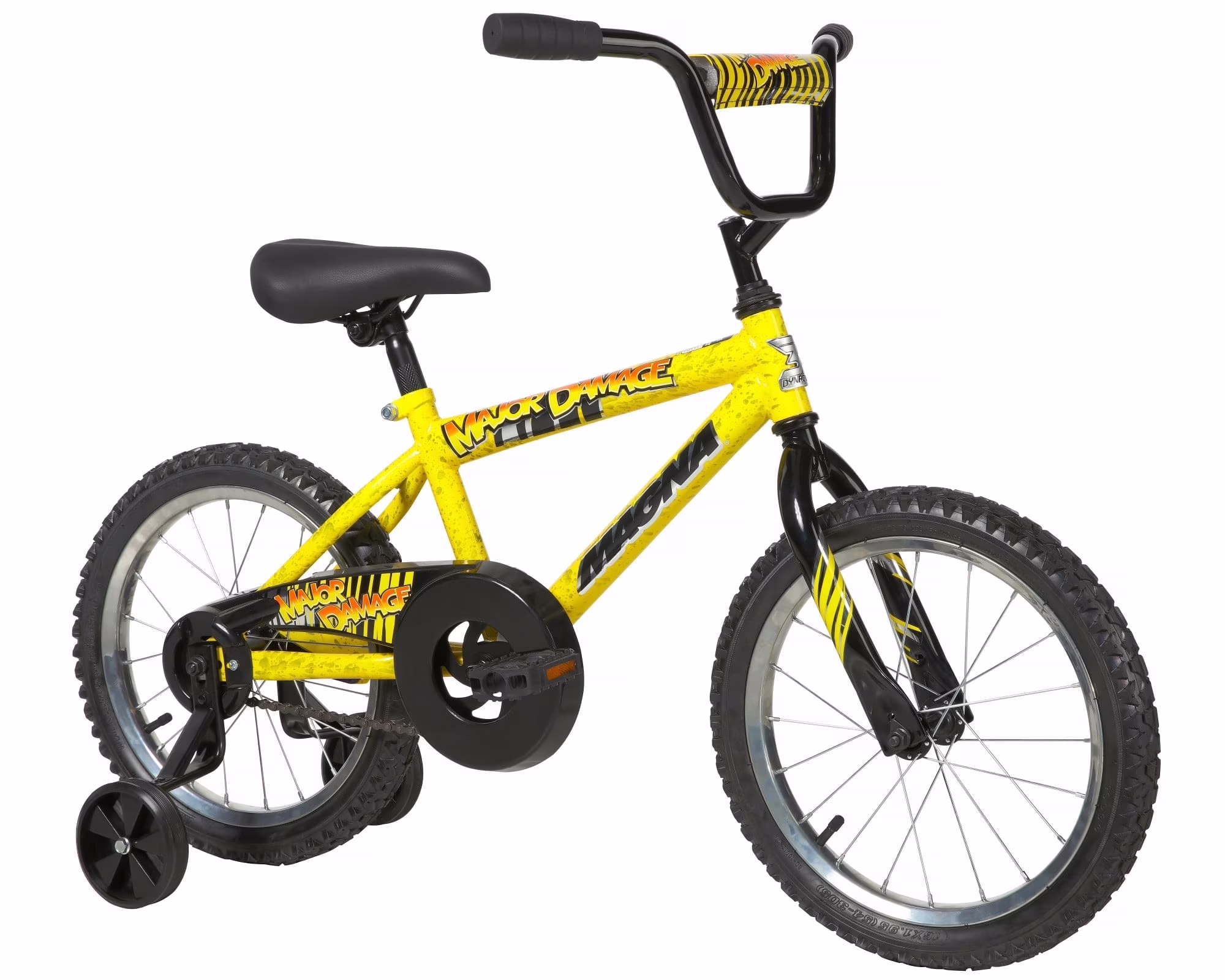 Dynacraft Magna Major Damage Kids 16" Bike with Removable Training Wheels