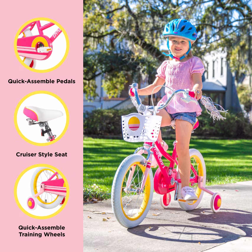 Dynacraft Sunset 16-Inch Girls BMX Bike For Age 5-7 Years,Pink - Image 5