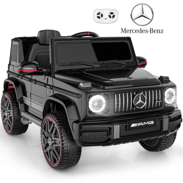 East Doll 12V Kids Ride on Toys, Electric Car for Toddler, Mercedes-Benz Licensed G63 G Wagon Ride on Car for Toddler, Kids Power Ride ons with Remote Control, Bluetooth, LED Lights, Black