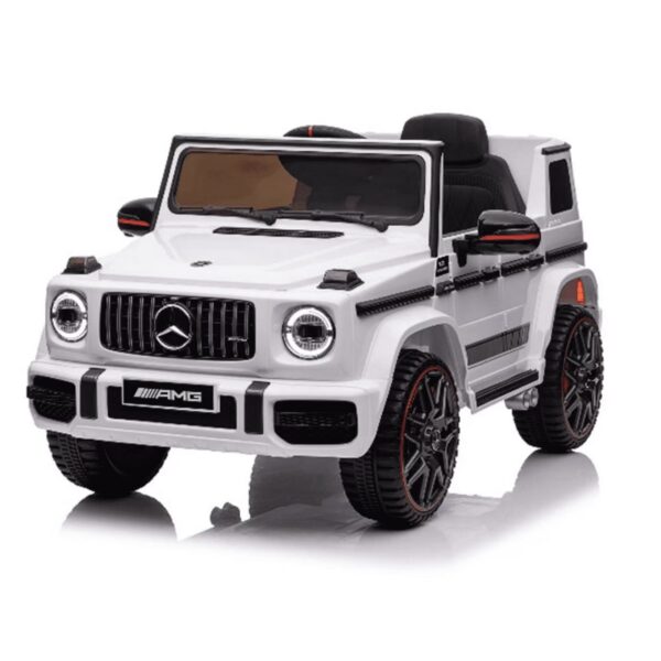 East doll 12V Power Ride on Toys for Toddlers, Kid Electric Car, G63 G Wagon Licensed Mercedes-Benz with Remote Controls, Aged 3Y+,White