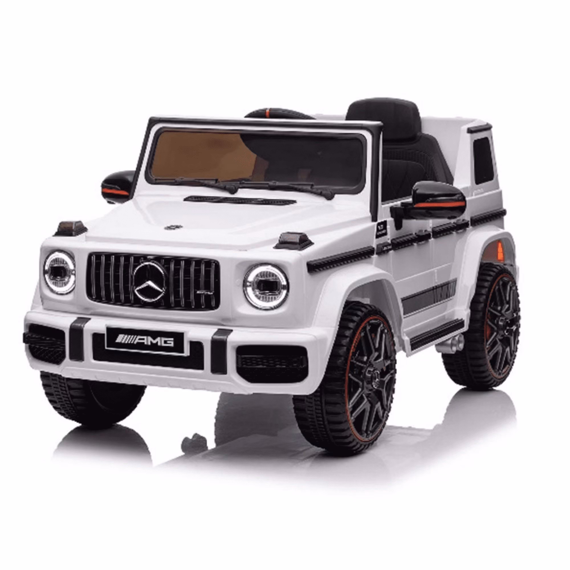 East doll 12V Power Ride on Toys for Toddlers, Kid Electric Car, G63 G Wagon Licensed Mercedes-Benz with Remote Controls, Aged 3Y+,White