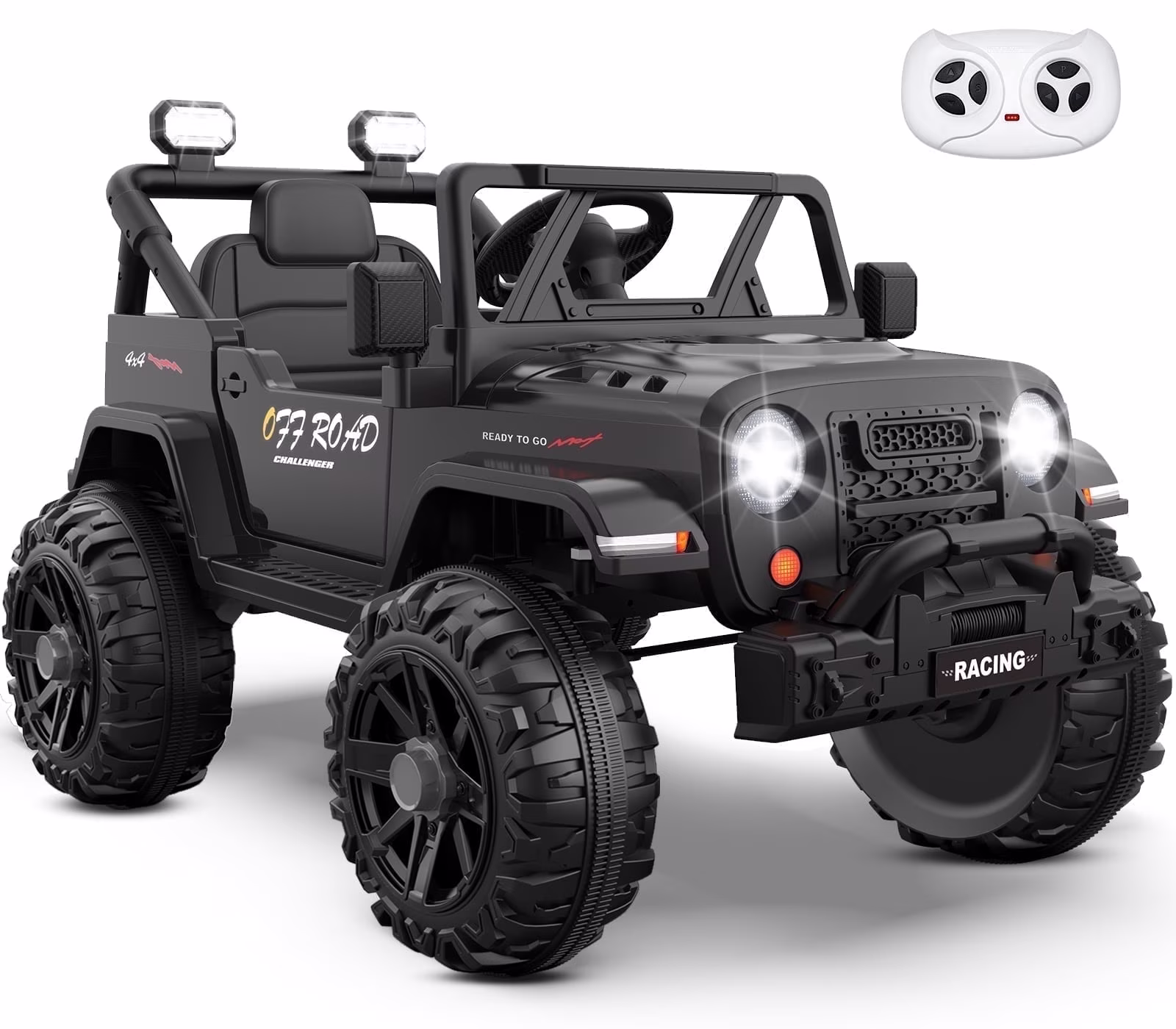 East doll 12V Ride on Toys for Toddlers, Electric Car for Kids, Kids Car with Remote Control, Bluetooth, Music, 3 Speeds for Kids Gifts, Black