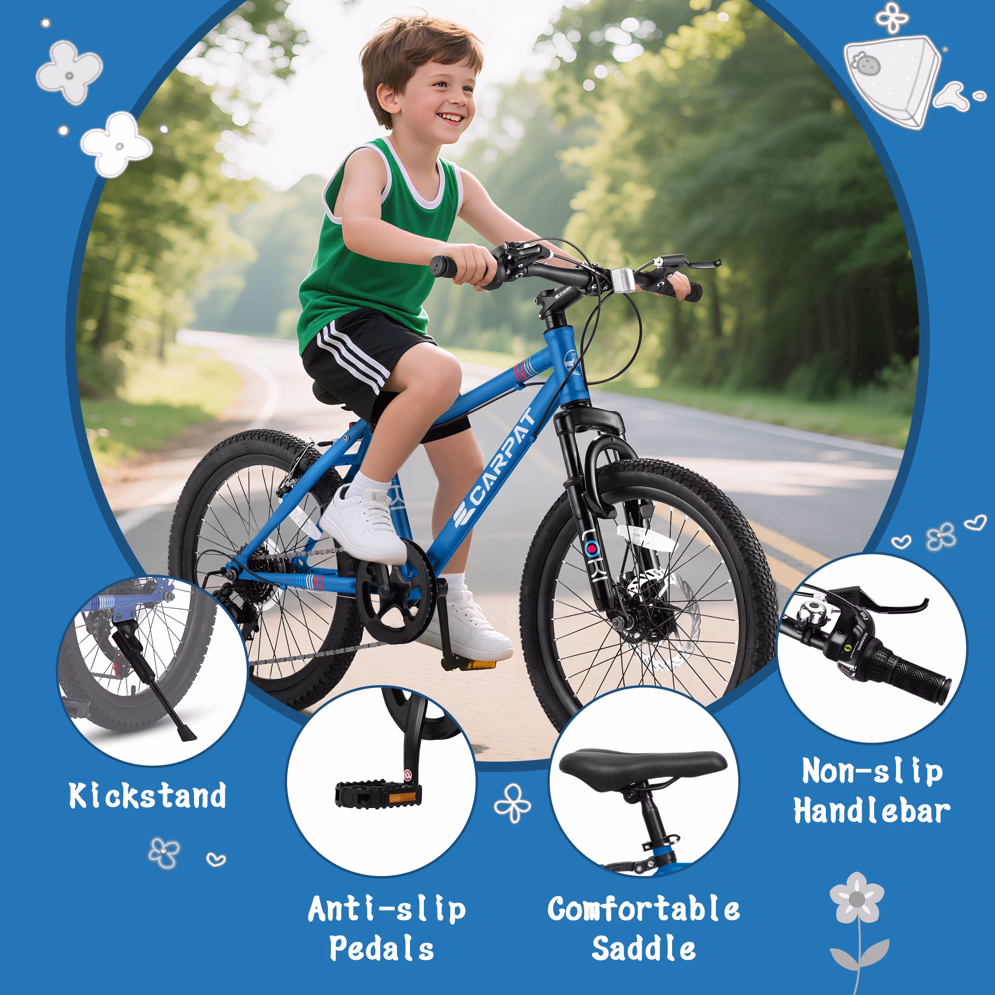Ecarpat Kids' Bicycles 20 inch Kids Mountain Bike for Ages 8 - Image 2