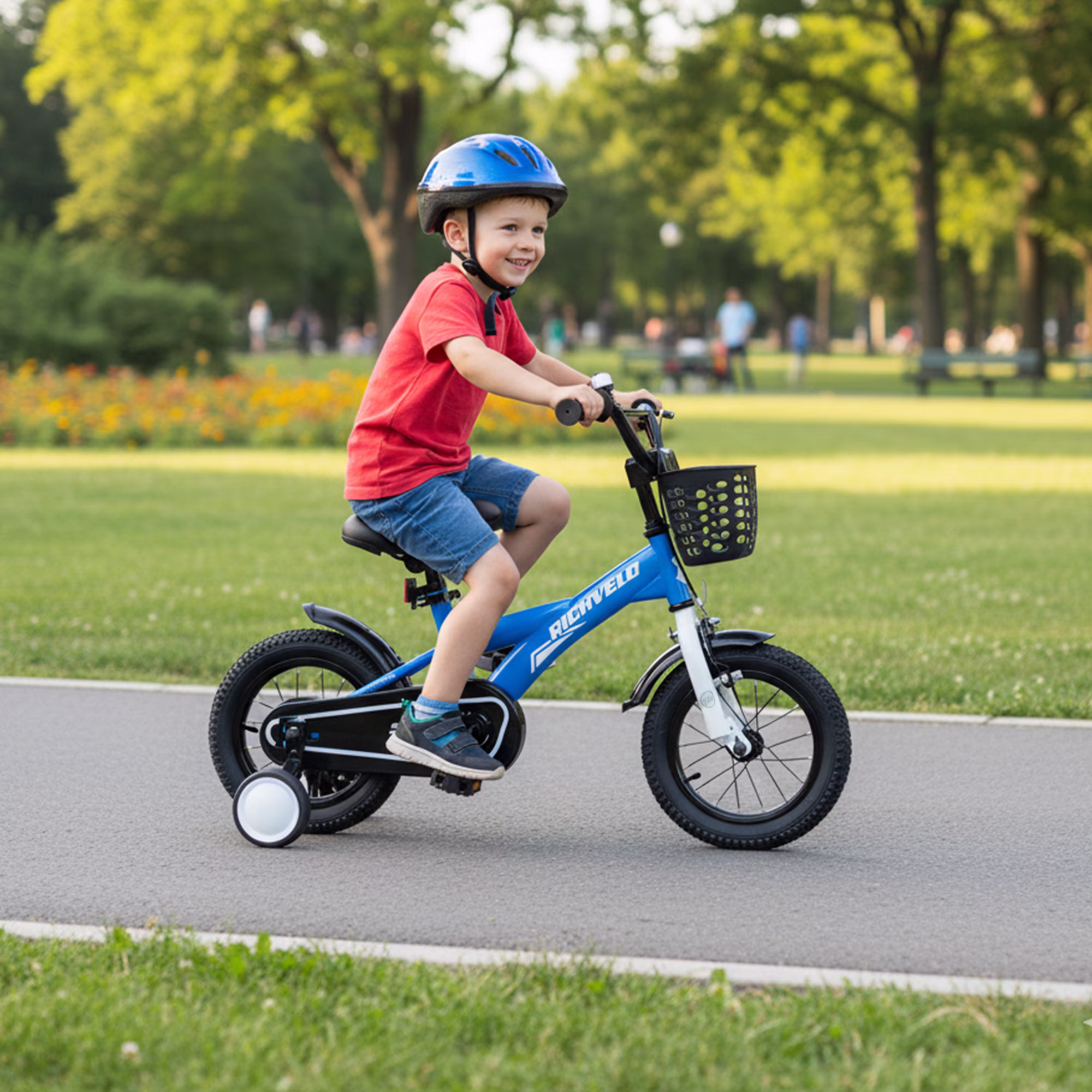 Ecarpat Kids Bike 14 Inch for Boys Girls 3-5 Years Old, BMX Style Kids' Bicycle with Removable Training Wheels, Coaster Brake Toddlers Children's Bicycle Gift for Boys Girls - Image 2