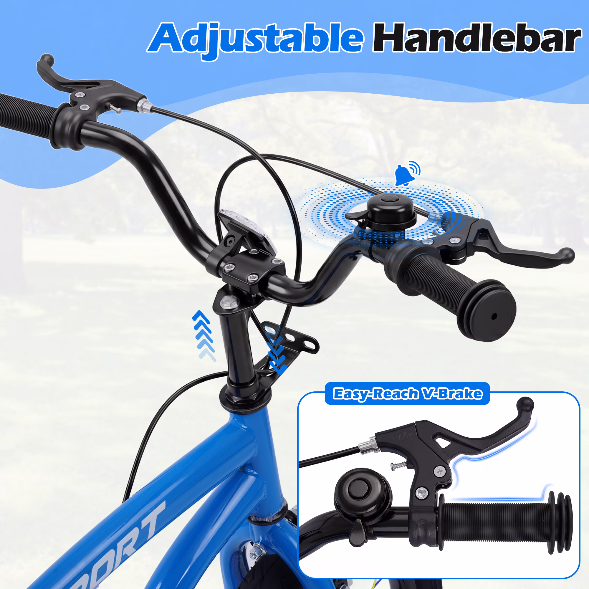 Enjoyrun 14" Kids Bike,Bike for Boys and Girls with Training Wheels,Children's Bicycles for Ages 3–7,Blue - Image 4
