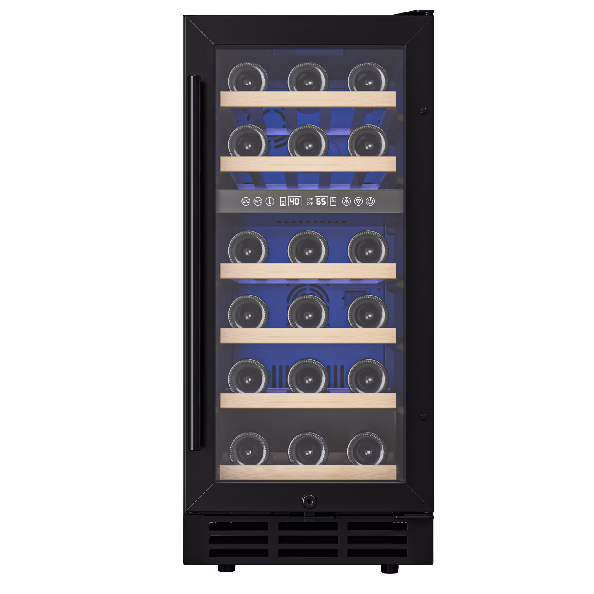 EUHOMY 3.6 Cu.ft. Dual Zone Glass Door Wine Refrigerator, Black