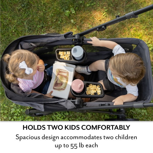 Evenflo Omni Crew 3-In-1 Stroller Wagon, Oyster Gray - Image 3