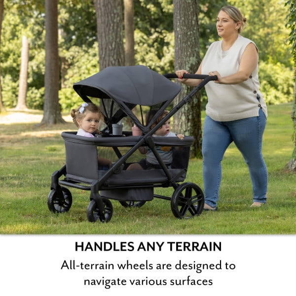 Evenflo Omni Crew 3-In-1 Stroller Wagon, Oyster Gray - Image 5