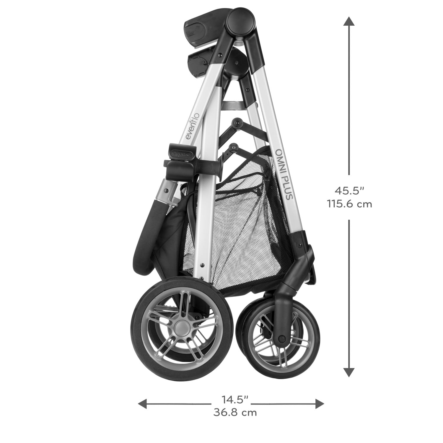 Evenflo Omni Plus Travel System with LiteMax Infant Car Seat, Mylar Gray - Image 2