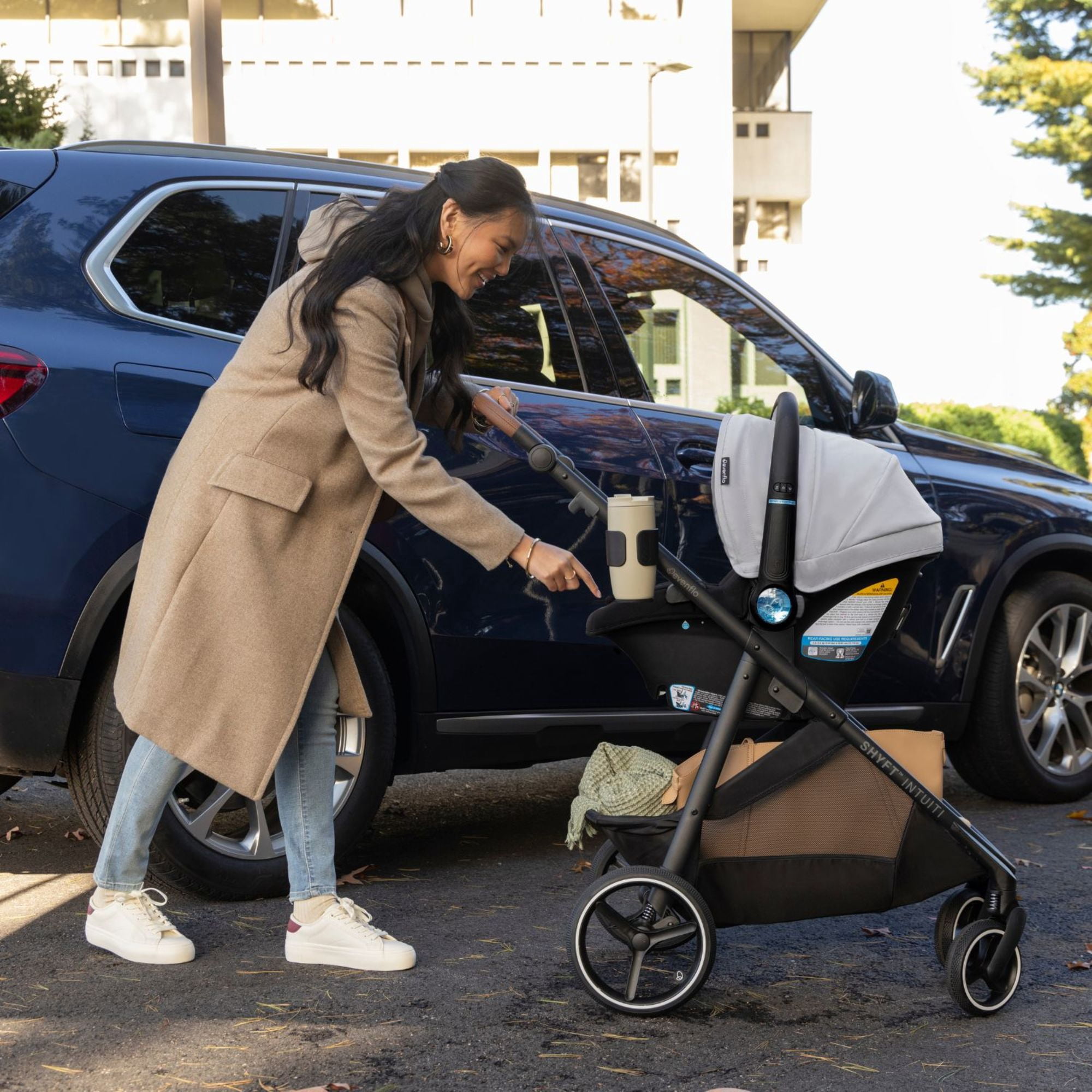 Evenflo Shyft Intuiti Travel System Featuring LiteMax NXT Preemie and Infant Car Seat with SensorySoothe - Image 3