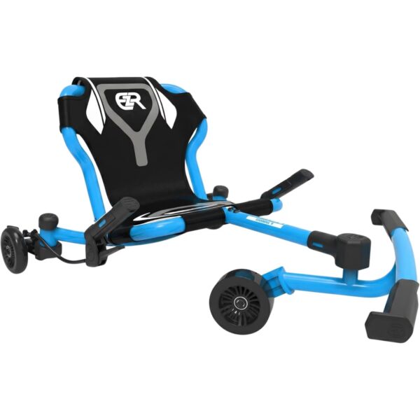 EzyRoller: Drifter X - Blue - Ride-On Scooter, Cambering Motion, Pedal Free Cart, Hand Brakes, Extendable Frame, 154lb Capacity, Adults & Kids Ages 6+