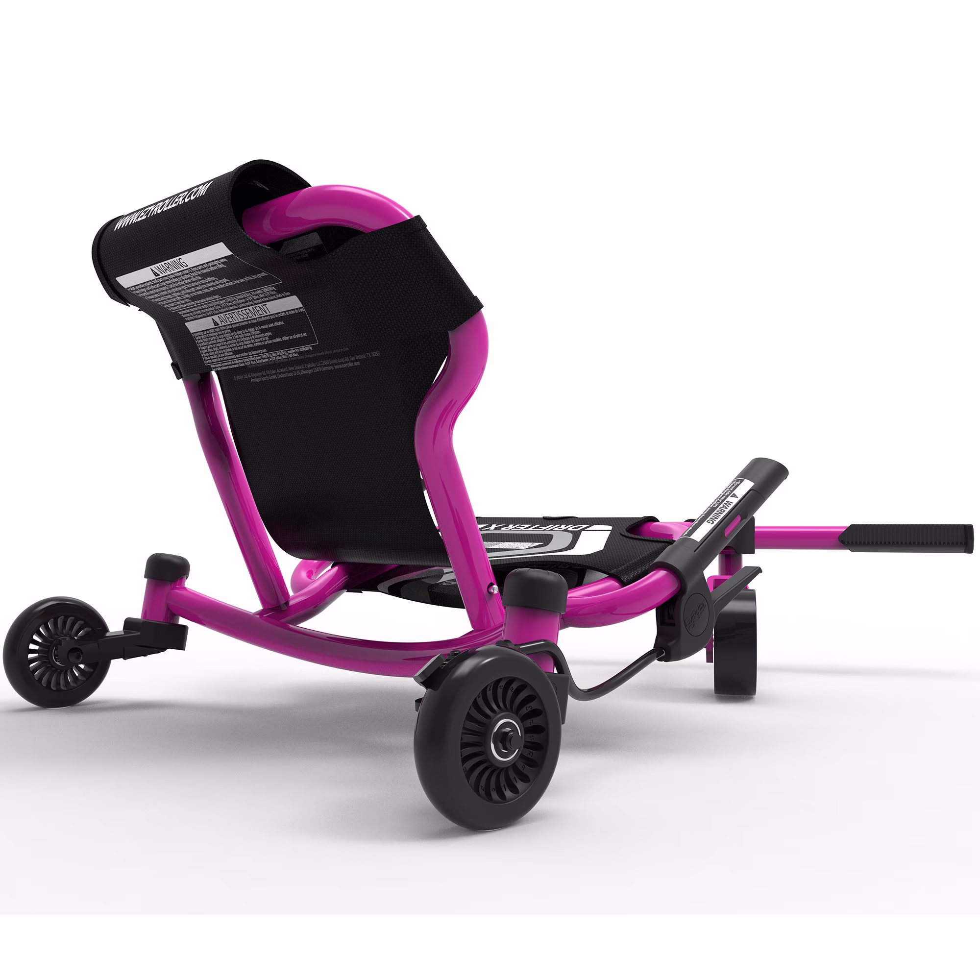 EzyRoller: Drifter X - Pink - Ride-On Scooter, Cambering Motion, Pedal Free Cart, Hand Brakes, Extendable Frame, 154lb Capacity, Adults & Kids Ages 6+ - Image 4