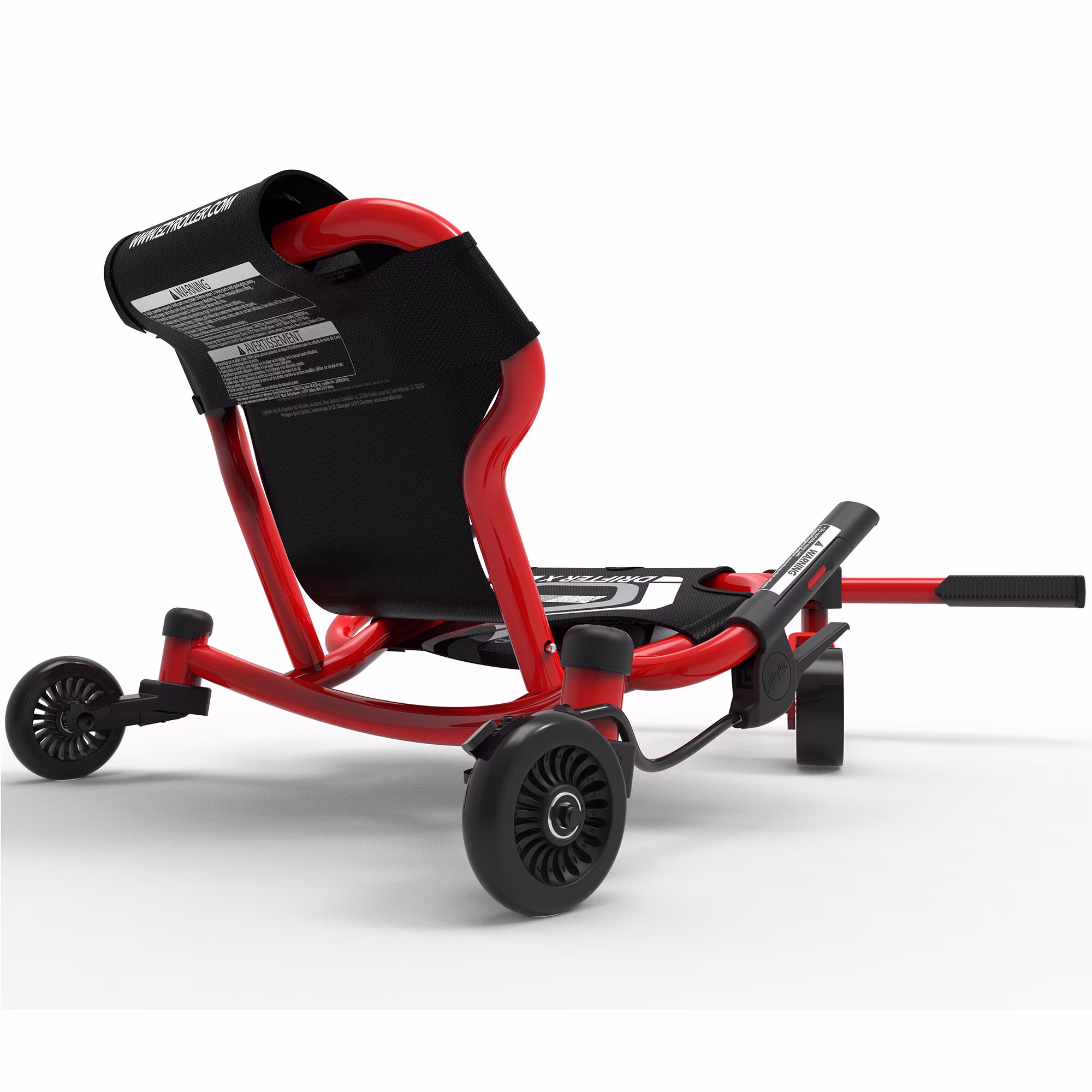 EzyRoller: Drifter X - Red - Ride-On Scooter, Cambering Motion, Pedal Free Cart, Hand Brakes, Extendable Frame, 154lb Capacity, Adults & Kids Ages 6+ - Image 2