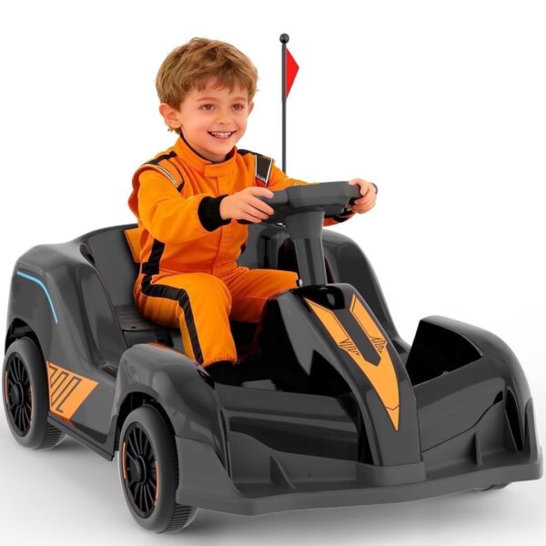 F1 Kids Ride on Toys, 12V Ride on Toys for Toddlers, Electric Car with Remote Control, Bluetooth Music Player