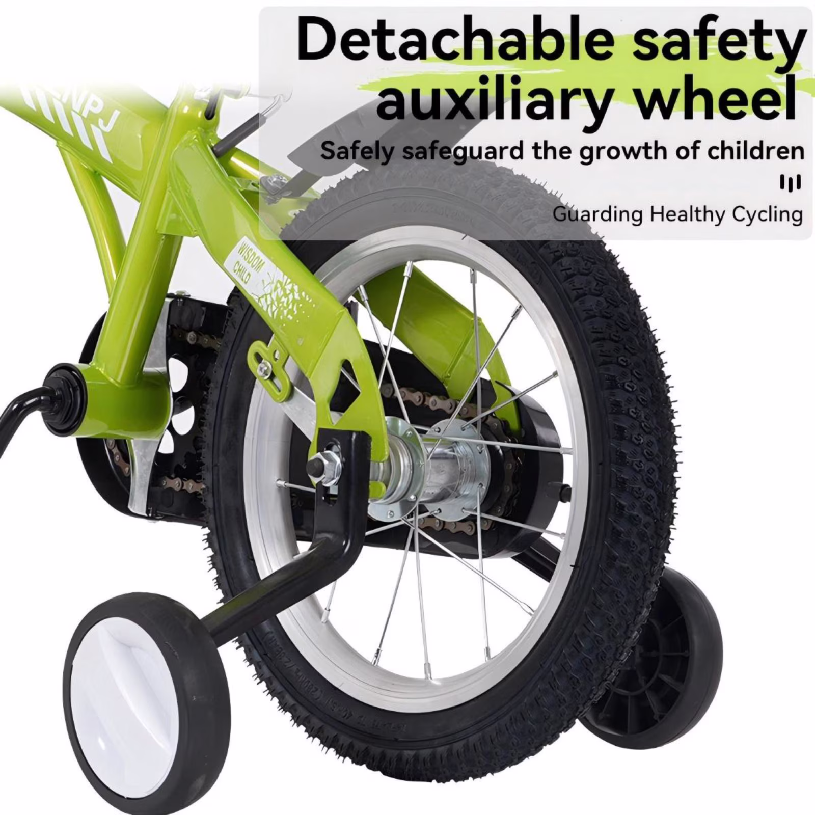 FKZNPJ 16 inch sporty kids bike with training wheels and stand Adjustable saddle Suitable for boys and girls aged 4-8 years tall Height 41-53 inches Available in a variety of colors - Image 4