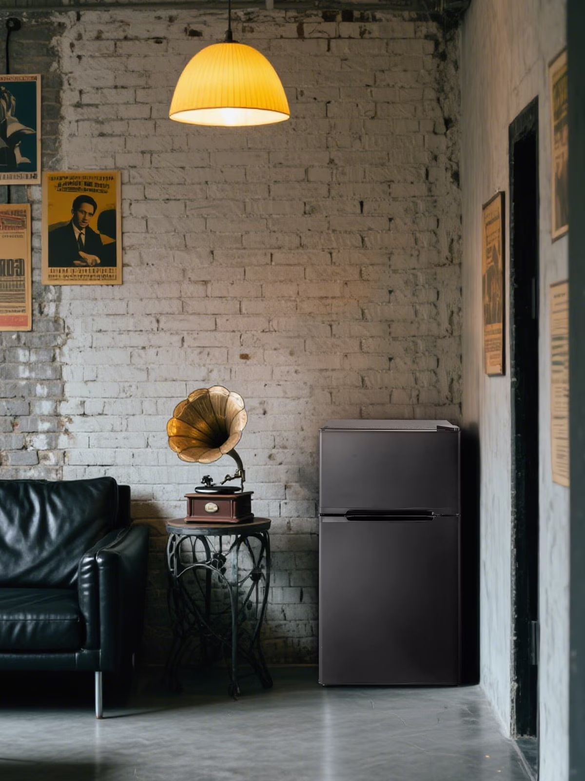 FOHERE 3.1 Cu. Ft. 2-Door Compact Mini Refrigerator with Freezer for Bedroom, Office & College Dorm - Image 4
