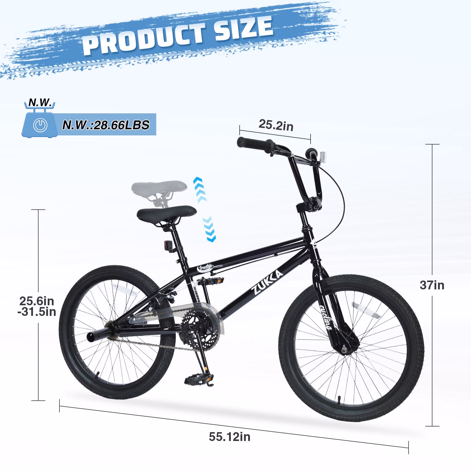 Freestyle Kids Bike 20 Inch Single Speed, Steel Frame Children's Bicycle with Caliper Brake for Boys Girls Ages 7+ - Image 2