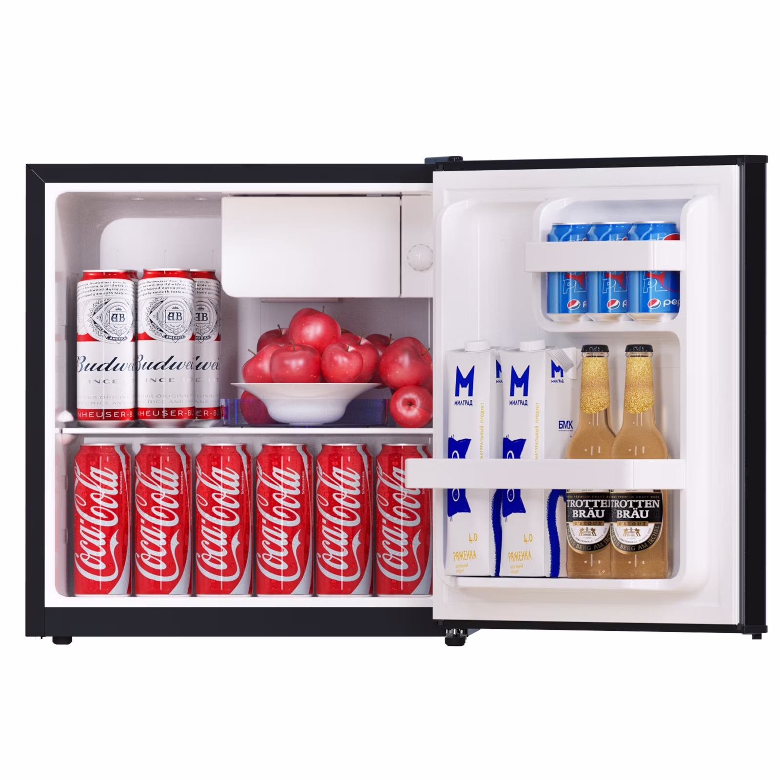 Frestec Compact Design Mini Refrigerator with Freezer, Black, 1.7 Cu.Ft - Image 4