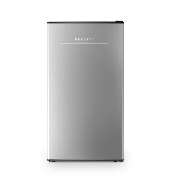 Frestec 3.2 Cu Ft one Door Mini Fridge – Stainless Steel Finish, New,Grey