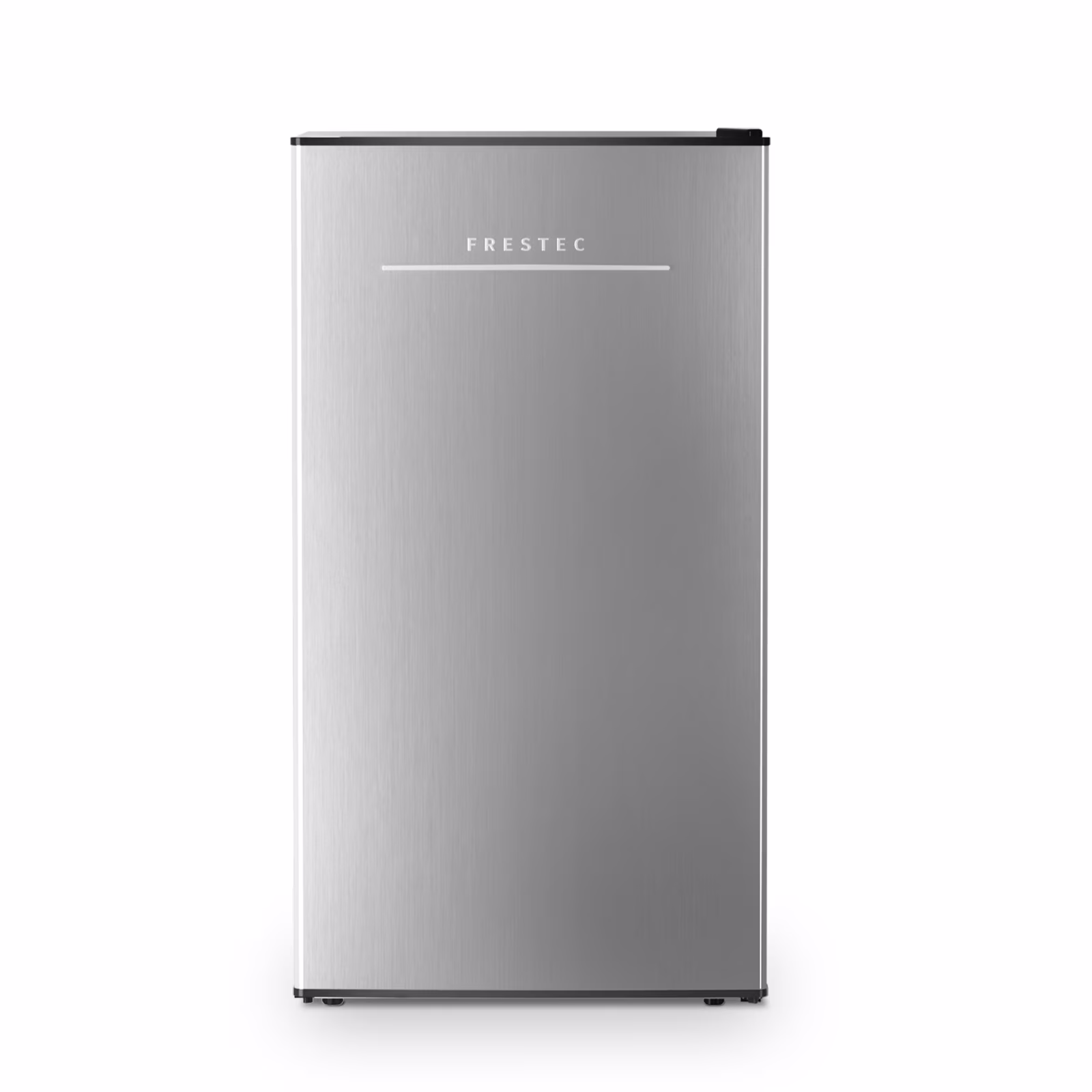Frestec 3.2 Cu Ft one Door Mini Fridge – Stainless Steel Finish, New,Grey