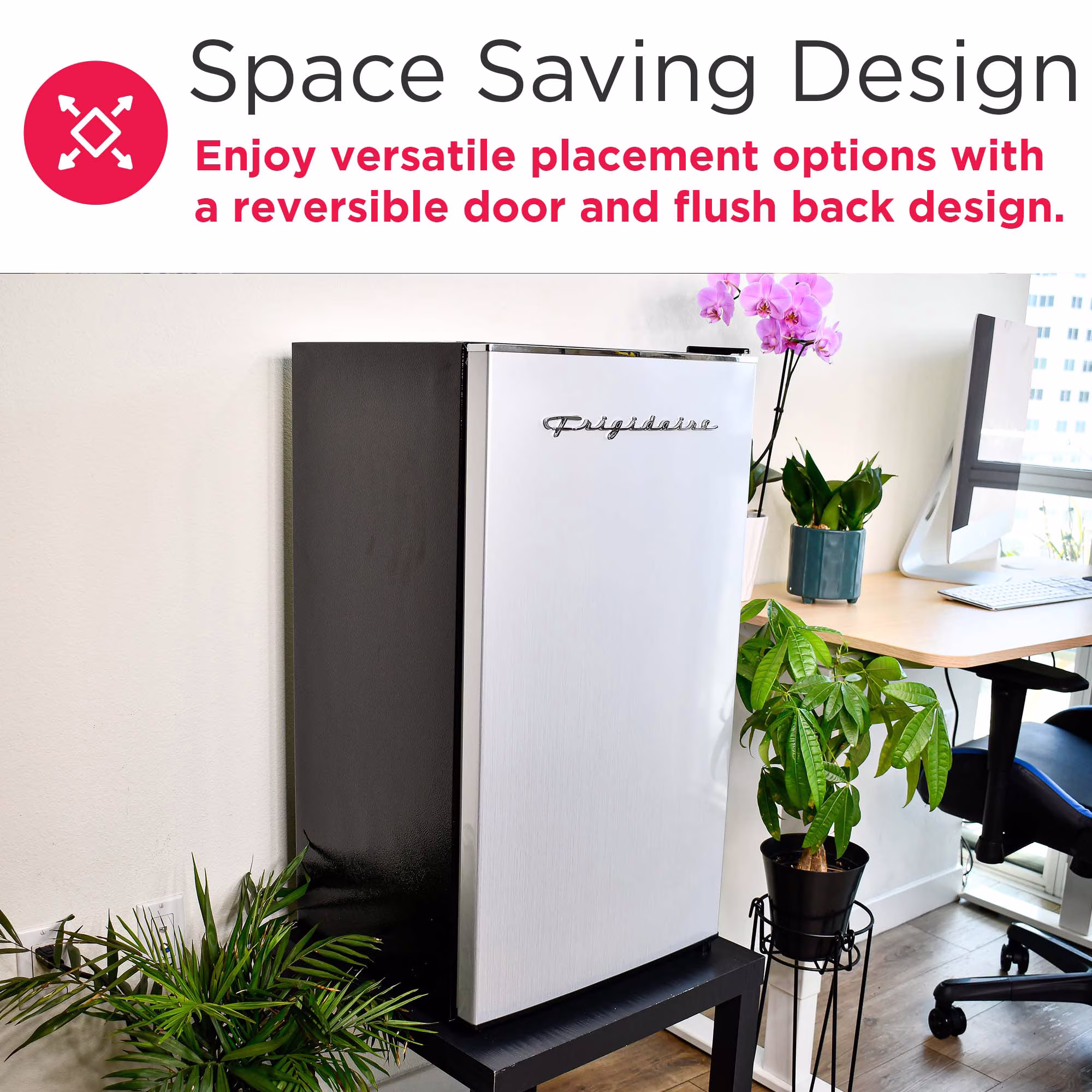 Frigidaire 3.2 Cu. ft. Mini Fridge, Compact Refrigerator with Chiller Compartment, Platinum - Image 4
