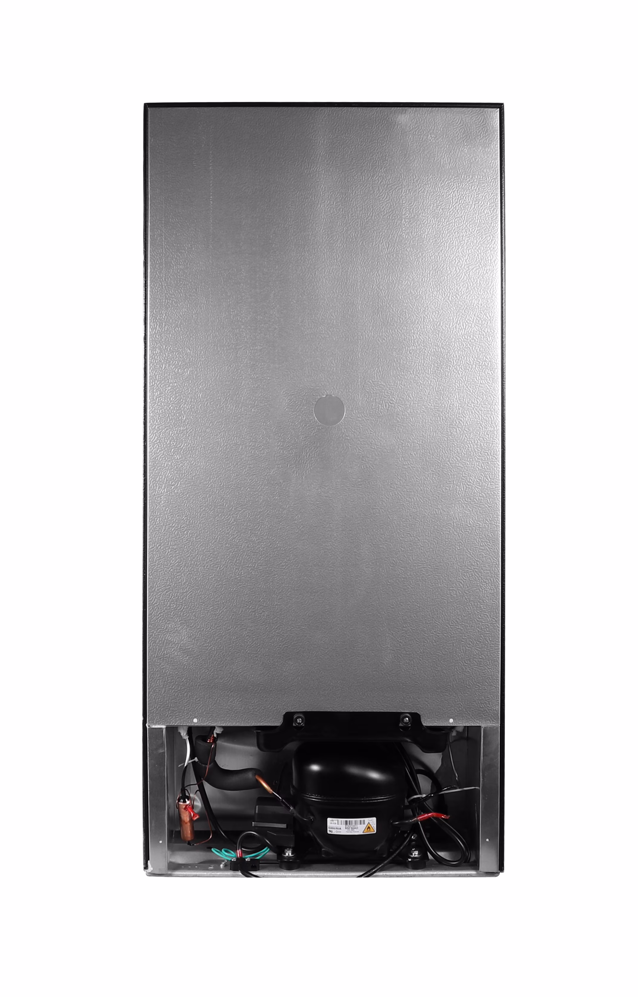 Frigidaire 4.5 cu ft 2-Door Compact Refrigerator with Freezer and Chrome trim—space-saving, energy-efficient mini fridge ideal for dorms, offices, and small kitchens. - Image 4