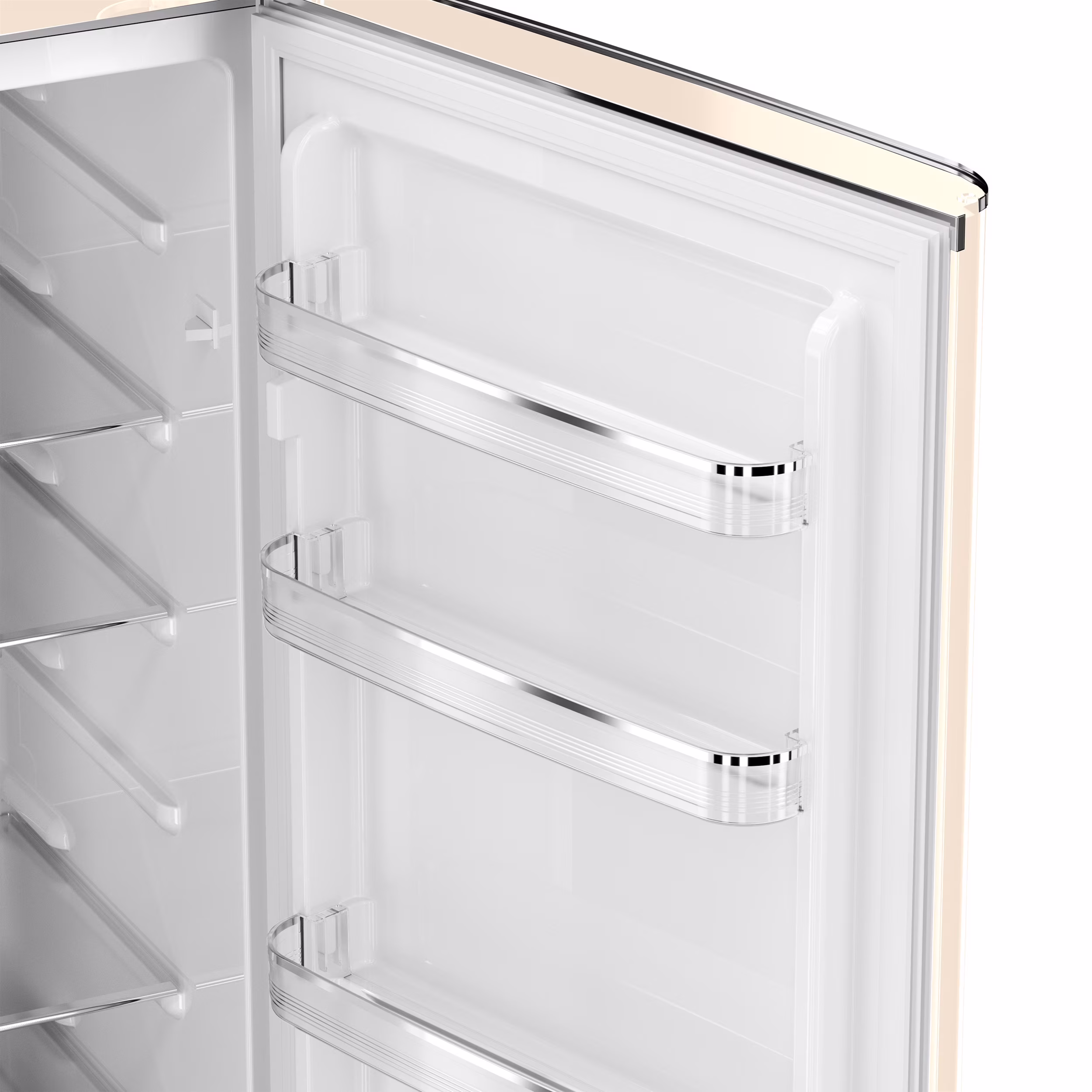 Frigidaire 9.0 Cu. ft. Bottom Mount Retro Refrigerator, Apartment Size Compact Fridge in Cream - Image 4