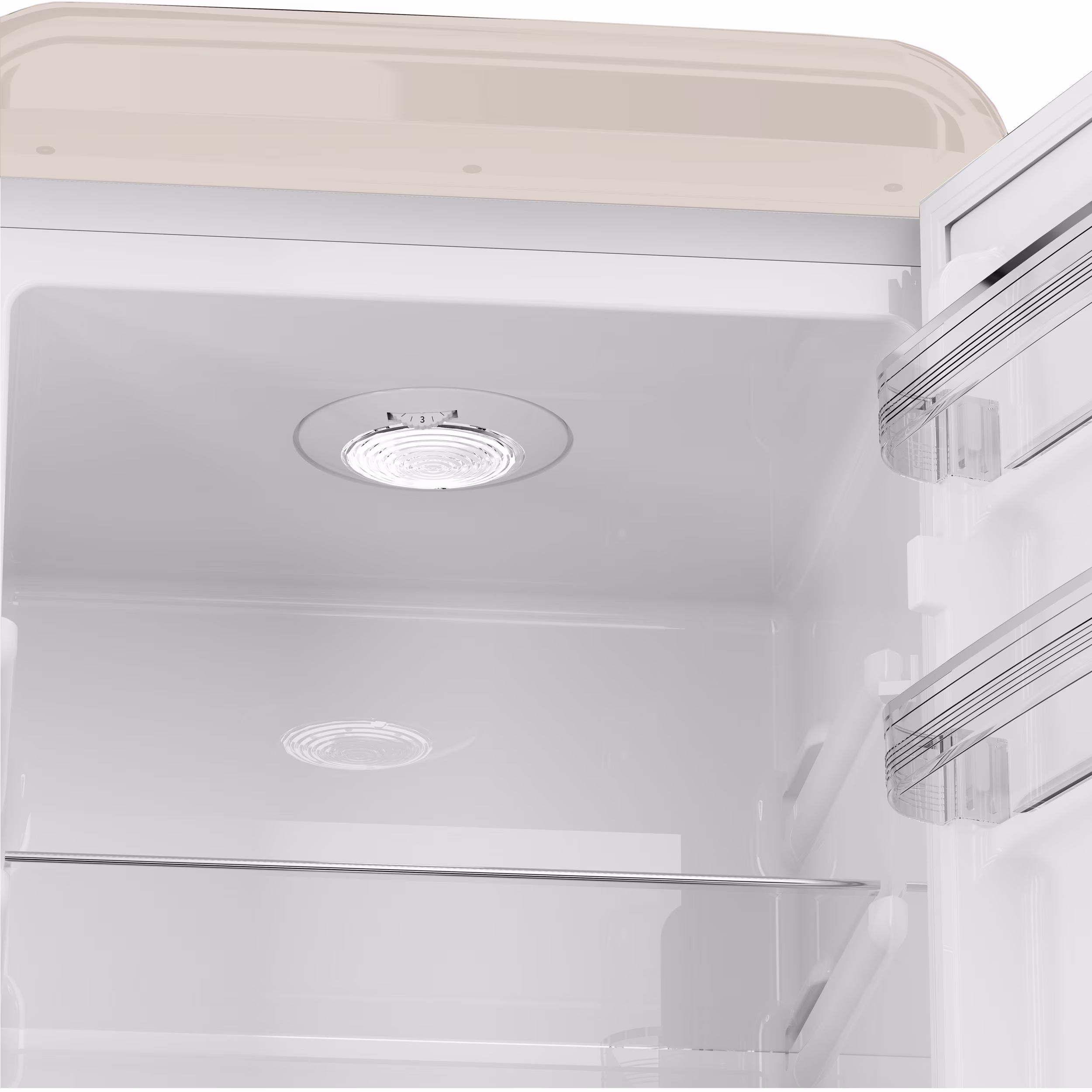 Frigidaire 9.0 Cu. ft. Bottom Mount Retro Refrigerator, Apartment Size Compact Fridge in Cream - Image 3