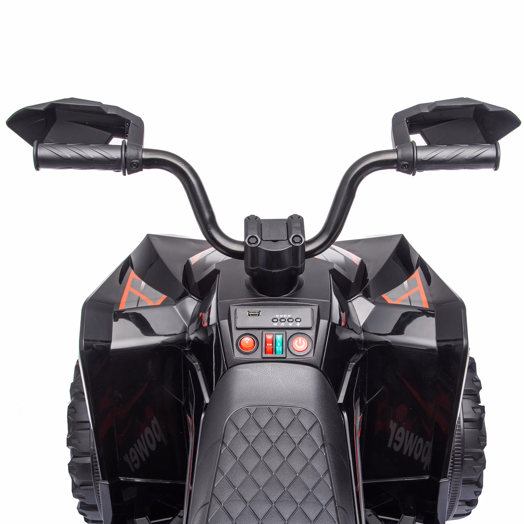 Funride 24V 4WD Ride on ATV for Kids, 2 Seater 4 Wheeler Electric Vehicle with 800W Motors, Spring Suspension, Bluetooth Music, LED Lights, Black - Image 5