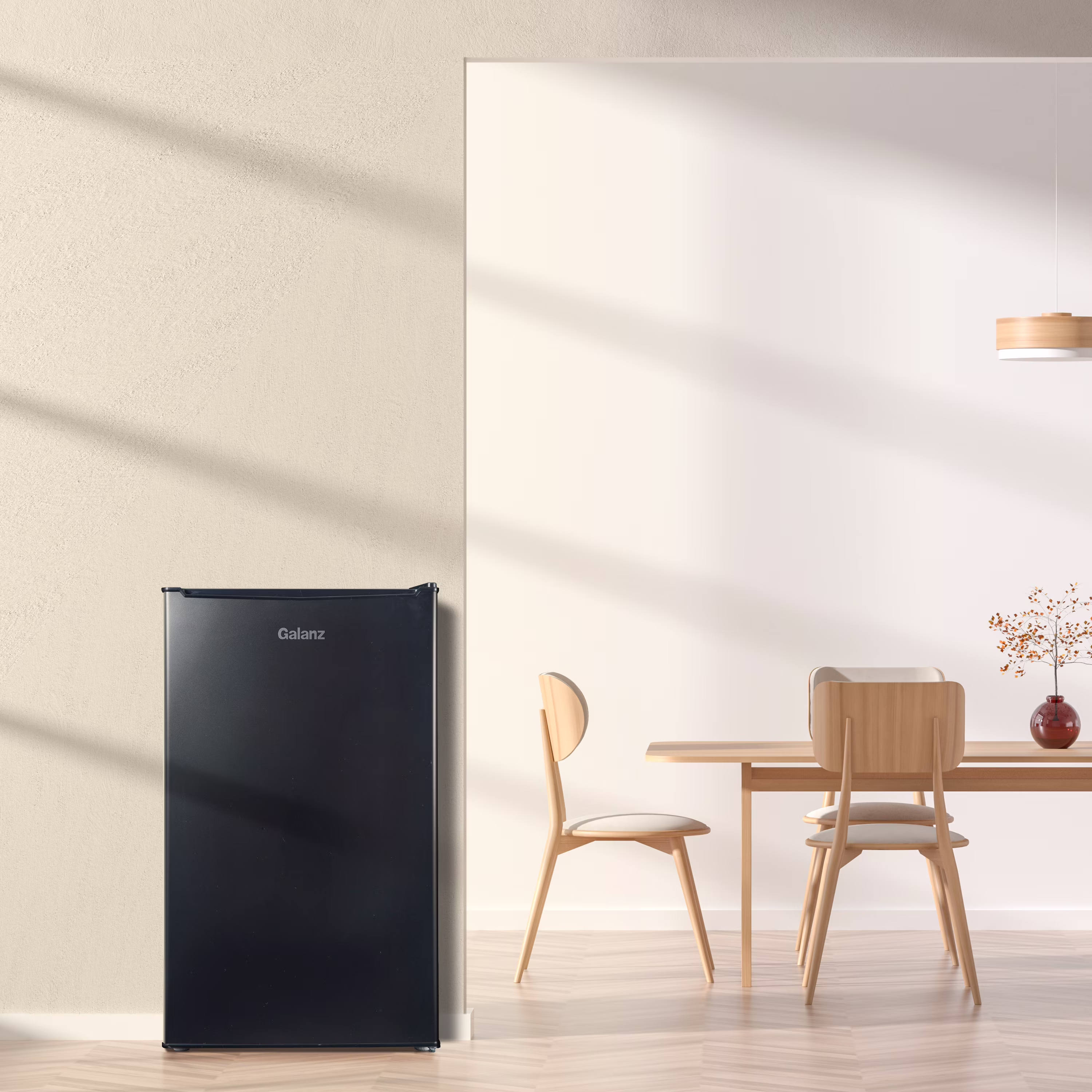 (3 pack) Galanz 3.3 Cu Ft Compact Refrigerator, Black One Door Mini Fridge, Energy Star for Apartment, Dorm, Office, Bedroom - Image 5
