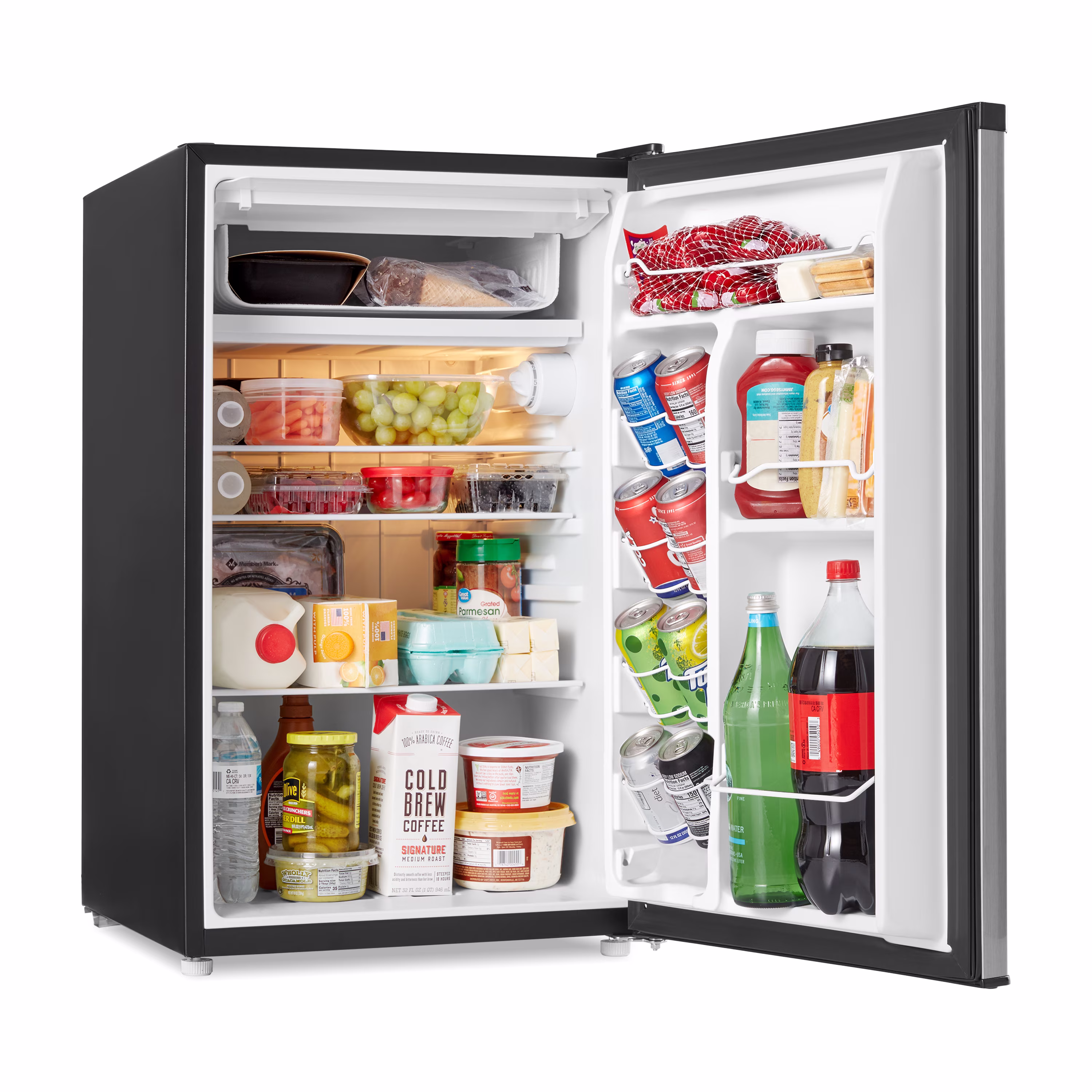Galanz 4.3 Cu Ft Single Door Mini Fridge Stainless Steel Look - compact, Energy-efficient refrigerator ideal for dorms, offices, and small spaces - Image 2