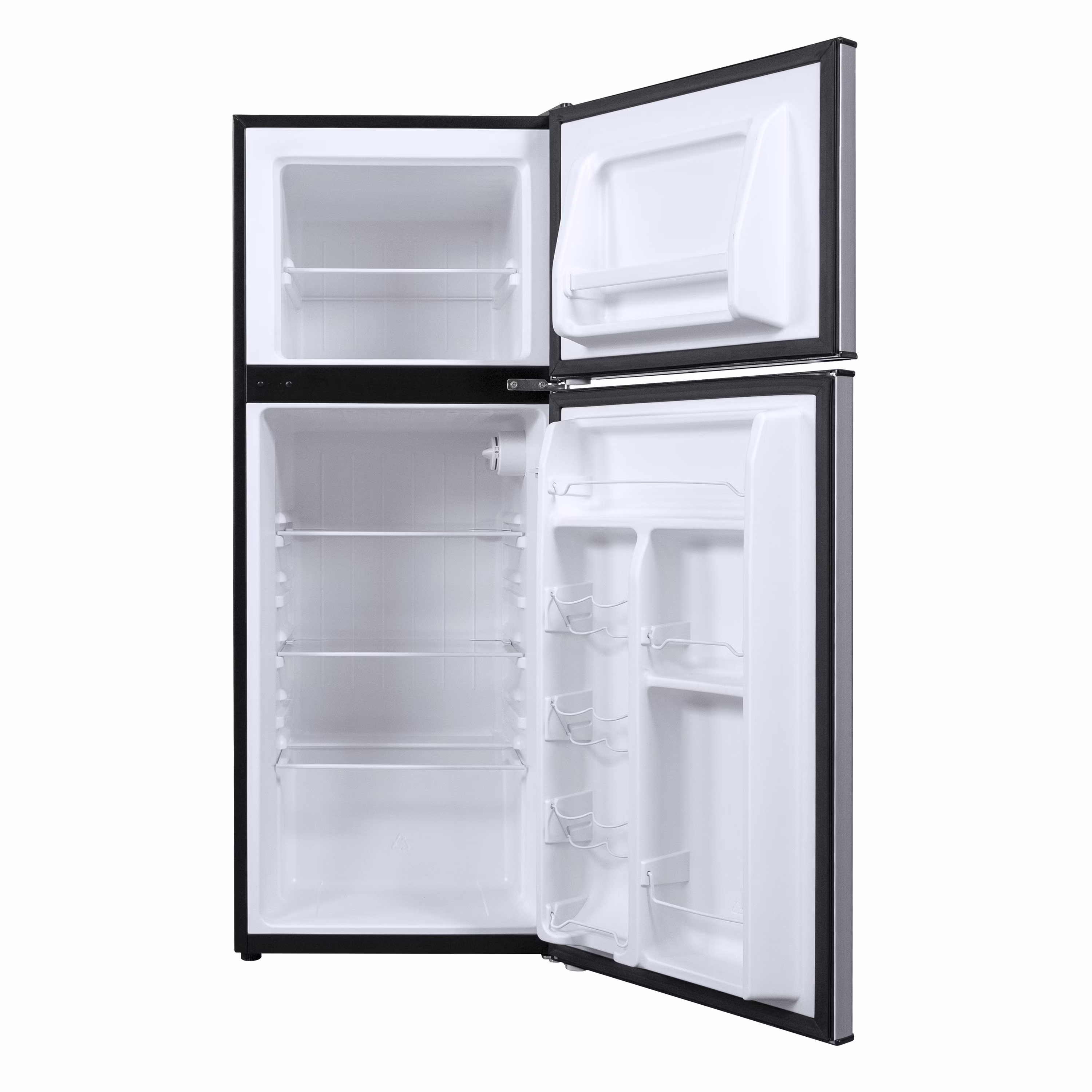 Galanz 4.6 cu ft Stainless Steel Mini Fridge with Freezer—compact, energy-efficient refrigerator ideal for dorms, offices, and small spaces. - Image 2