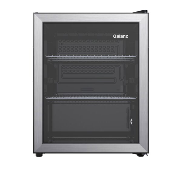 Galanz 85 Can Beverage Cooler, Glass Door Beverage Refrigerator, Drink Fridge for Soda, Beer & Wine, Freestanding for Home, Office, Bar
