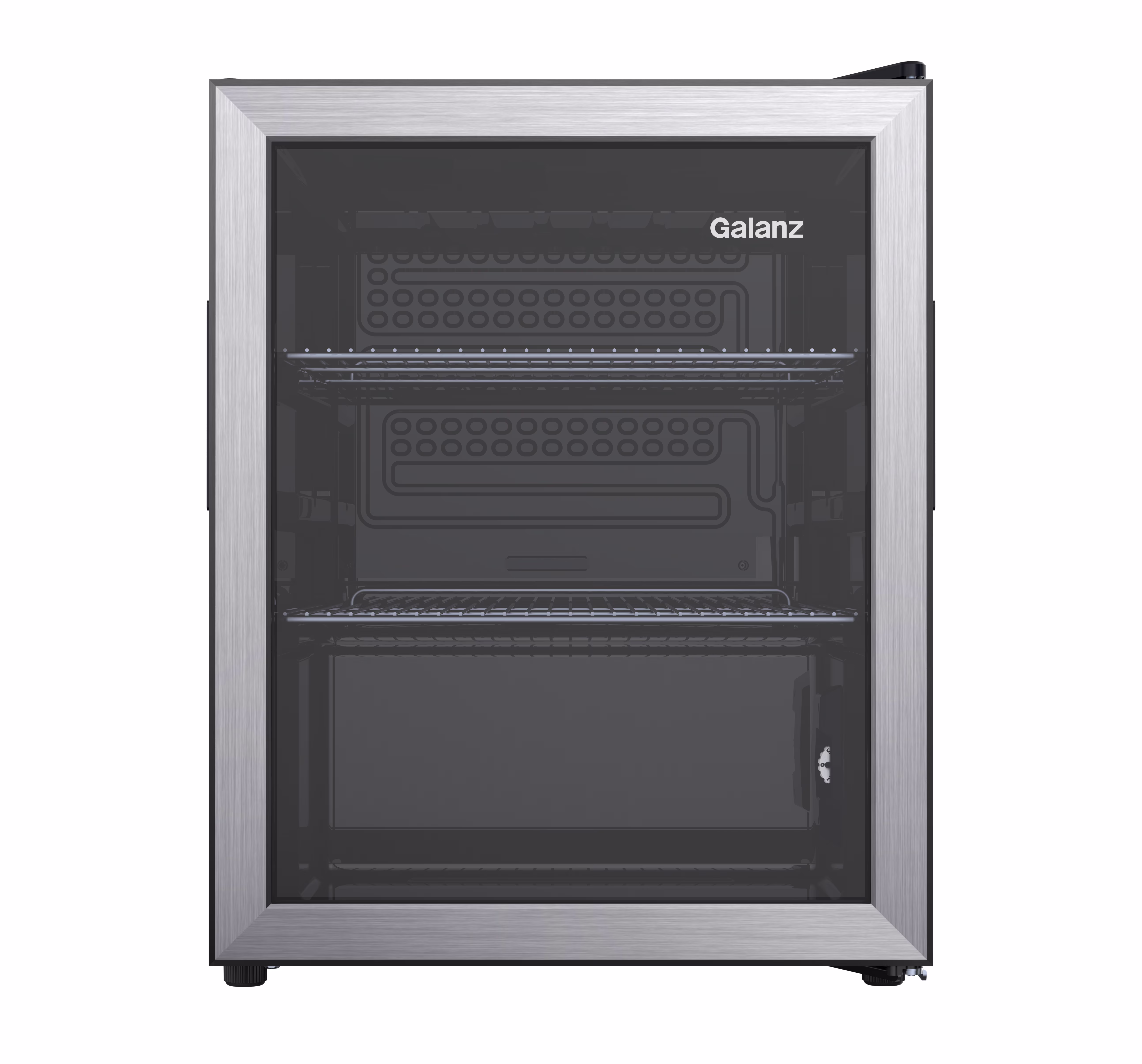 Galanz 85 Can Beverage Cooler, Glass Door Beverage Refrigerator, Drink Fridge for Soda, Beer & Wine, Freestanding for Home, Office, Bar