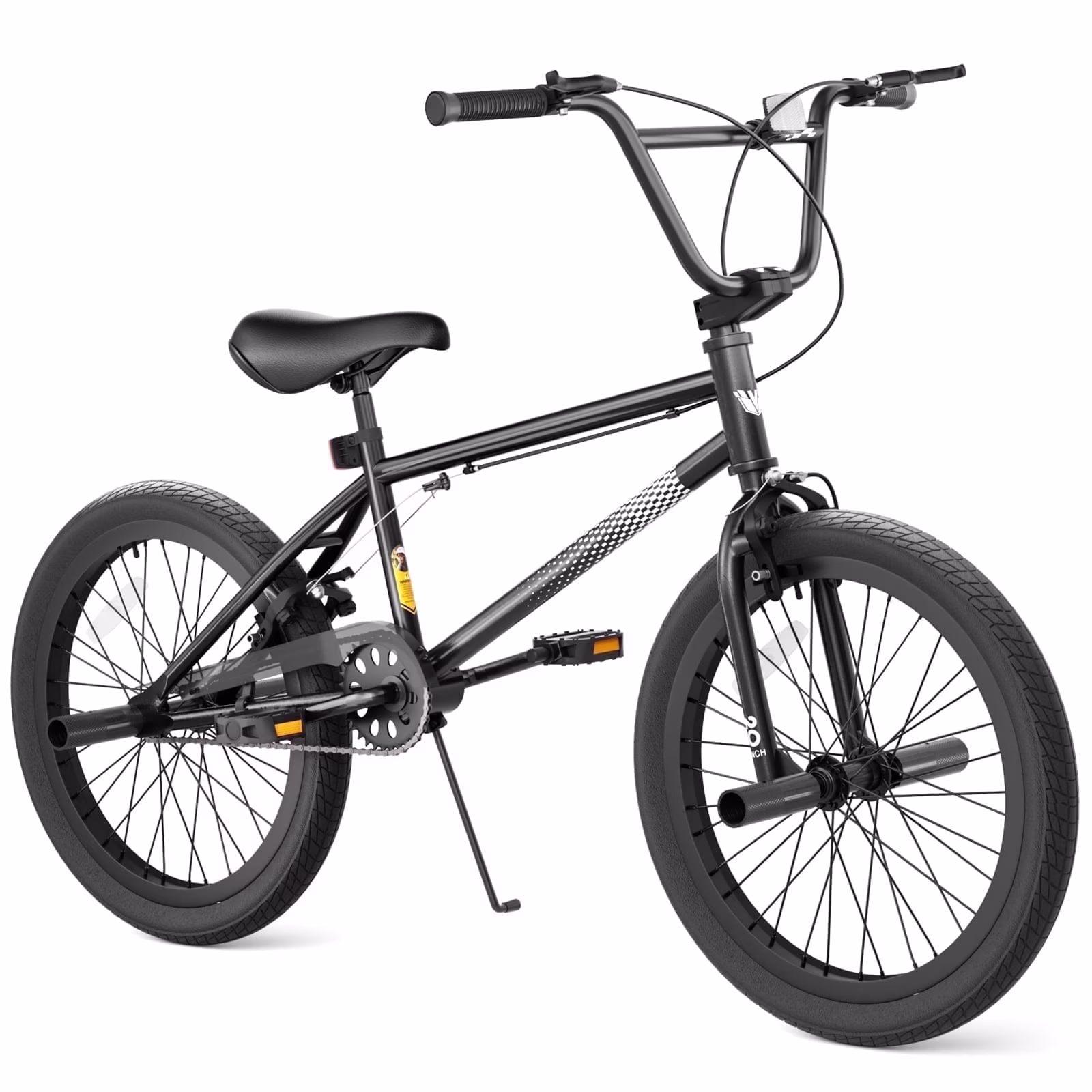 GLAF Freestyle Kids BMX Bike, 20 inch Black Trick Bicycle for Teen and Adults, Carbon Steel Frame Bikes, Ideal for Beginner to Advanced Riders - Image 4