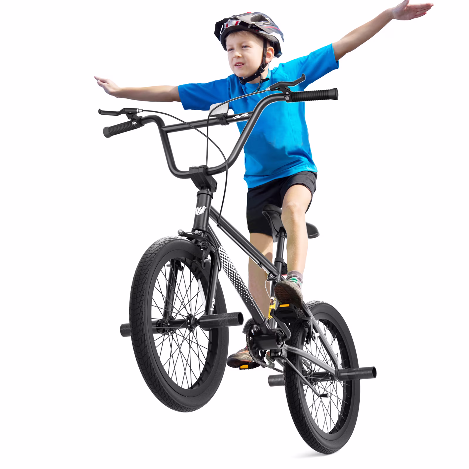 GLAF Freestyle Kids BMX Bike, 20 inch Black Trick Bicycle for Teen and Adults, Carbon Steel Frame Bikes, Ideal for Beginner to Advanced Riders - Image 3