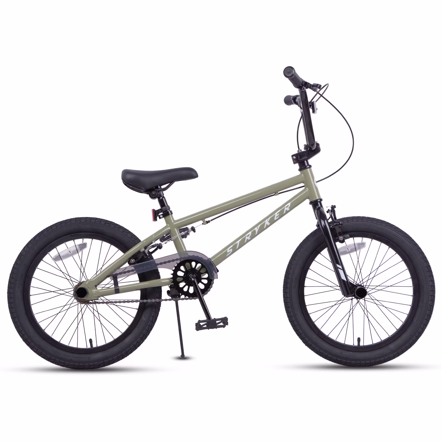 Glengo 20 Inch Freestyle BMX Bike for Beginner Level Rider with 4 Pegs, Army Green - Image 2