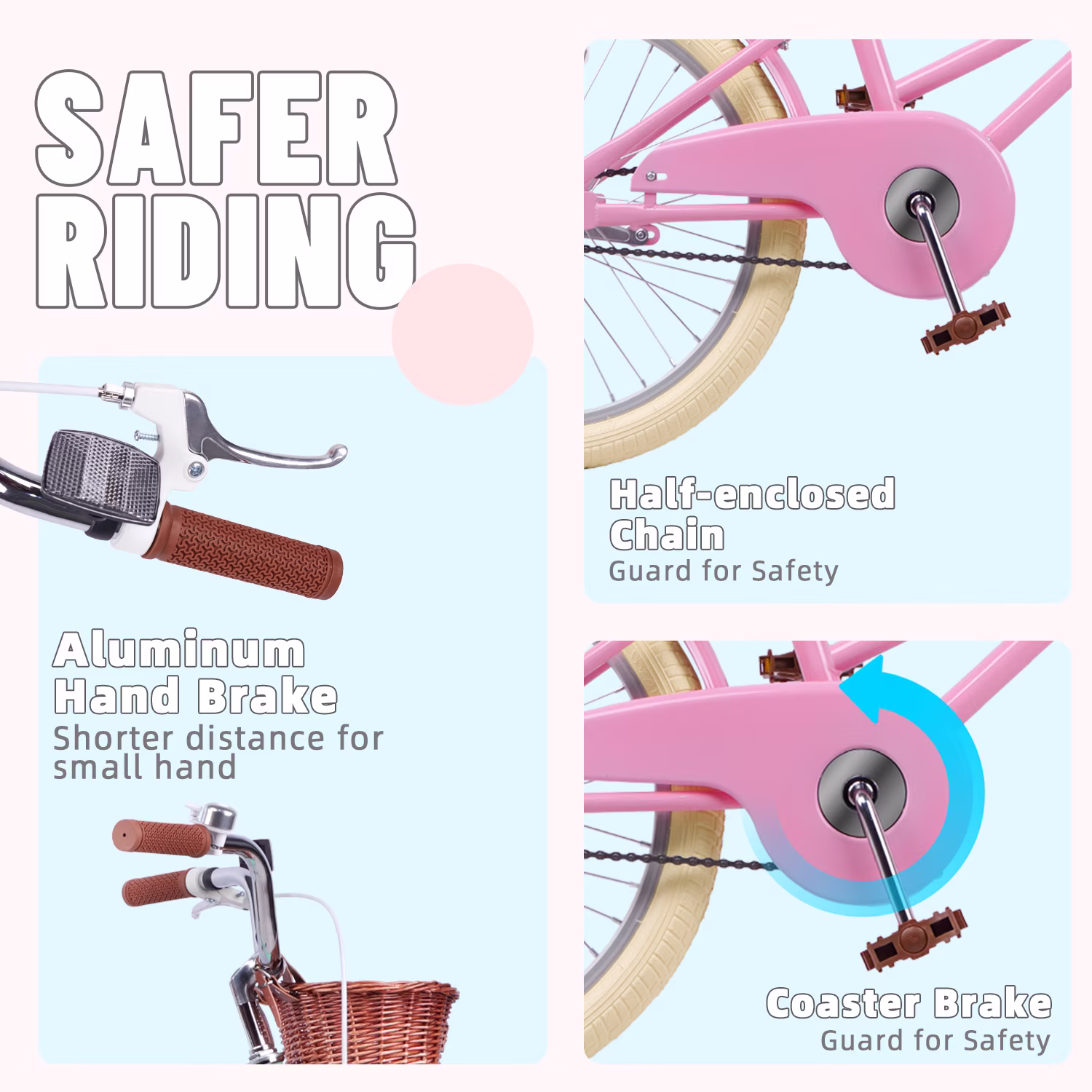 Glengo 20 inch Kids Girls Bike for 7-13 Years Old Little Child,gifts,Pink - Image 5