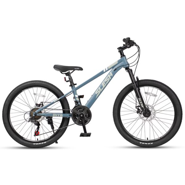 Glengo Kids Mountain Bike 24 Inch 21-Speed with Front Suspension and Disc Brakes,Navy Blue
