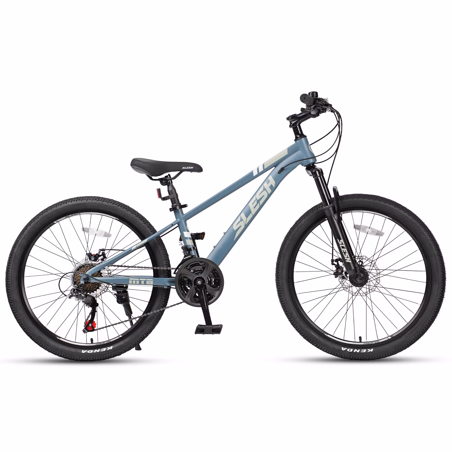 Glengo Kids Mountain Bike 24 Inch 21-Speed with Front Suspension and Disc Brakes,Navy Blue