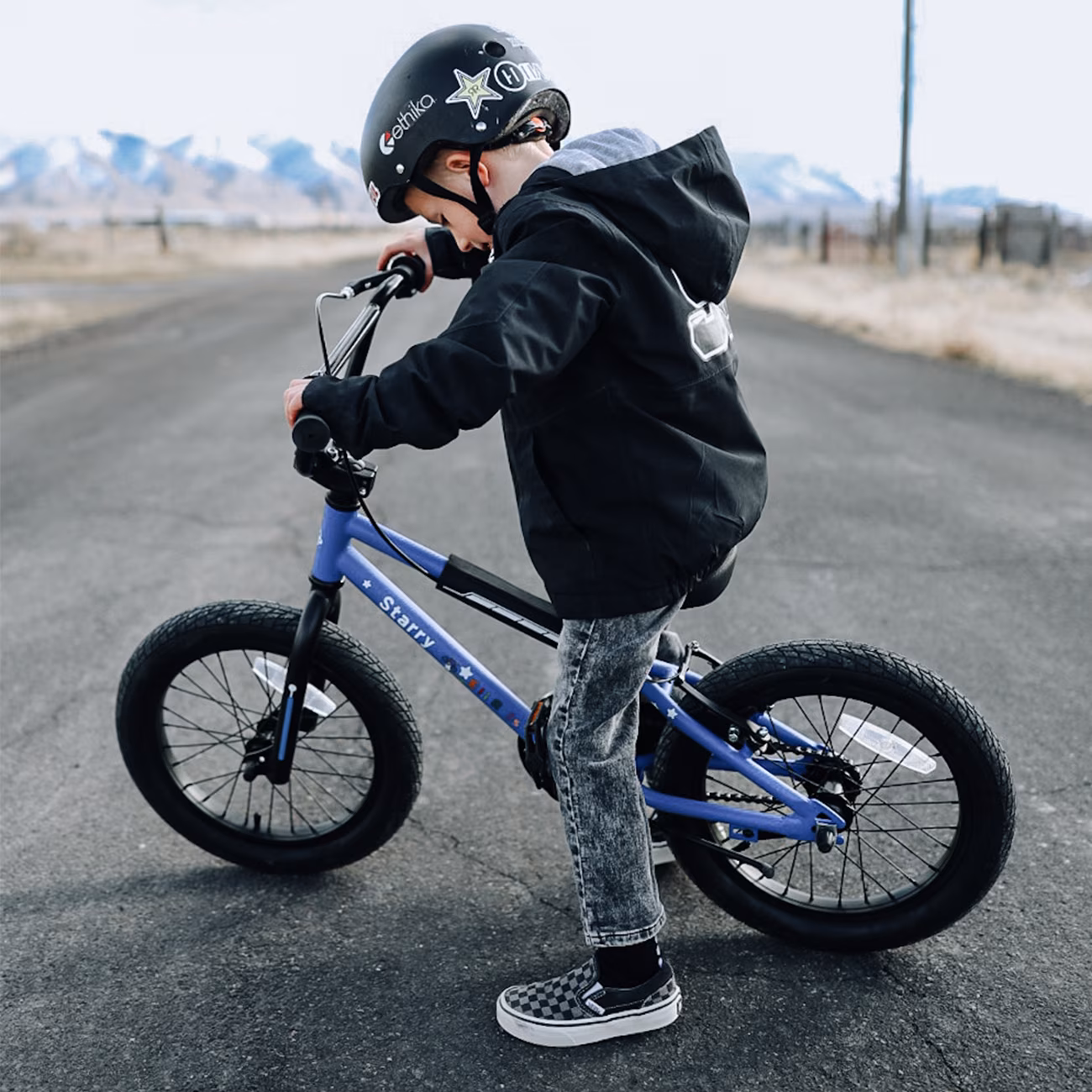 Glerc 14 Inch Little Kids Bike BMX Style Bicycle with Training Wheels Coaster Brake for 3 4 5 Years Old Boys Girls, Blue - Image 5