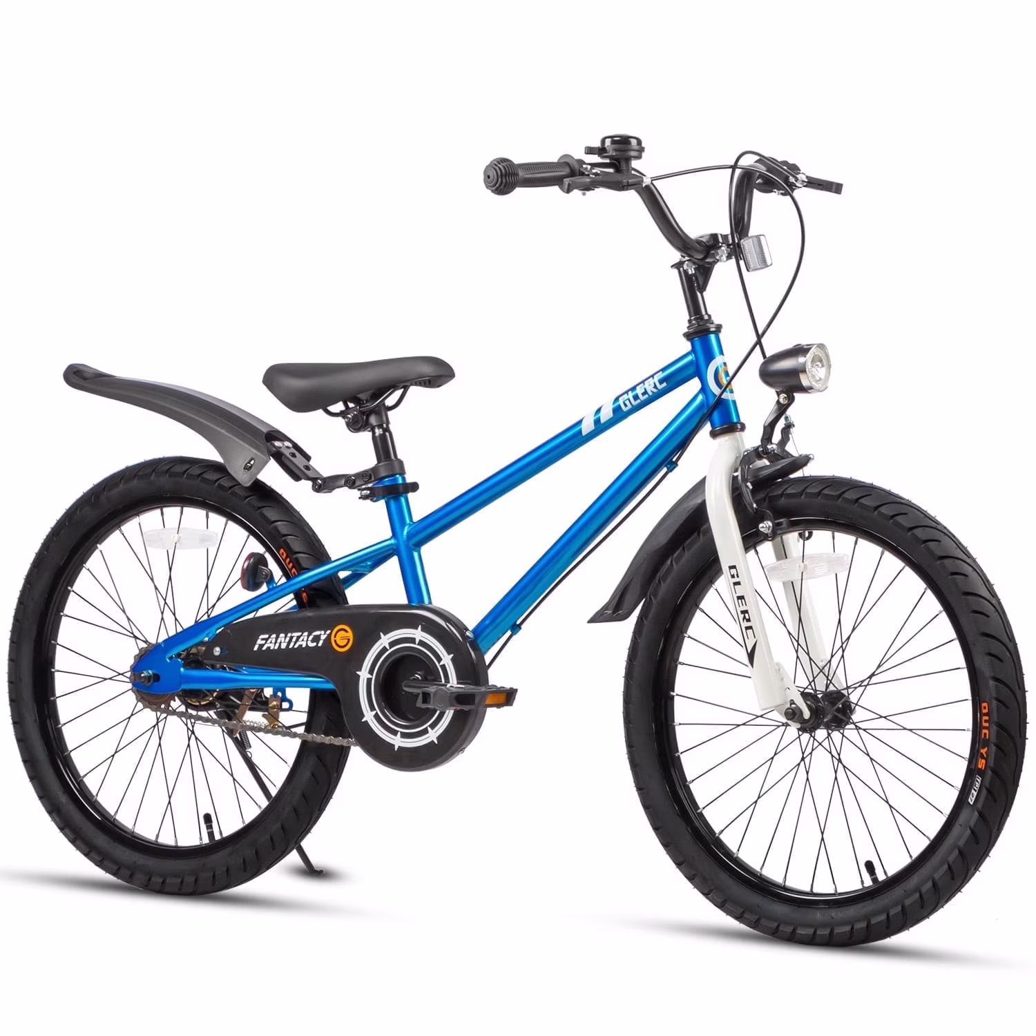 Glerc 20 inch Kids Bike for Child 7-13 Year Old Boys & Girls with Headlight & Kickstand,Blue