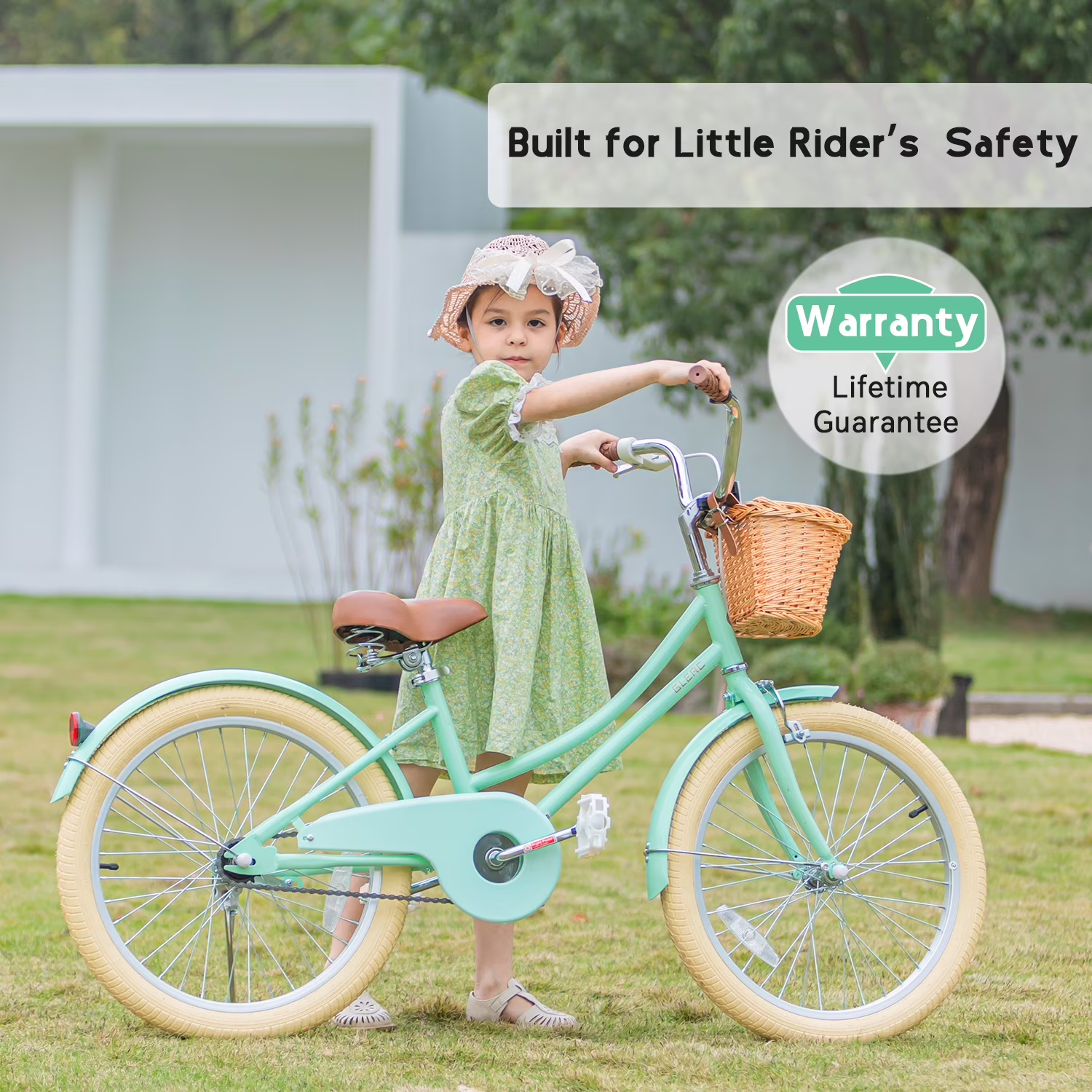 Glerc Little Molly 20 inch Kids Girls Bike for 7-13 Years Old Child,gifts, Mint Green - Image 5