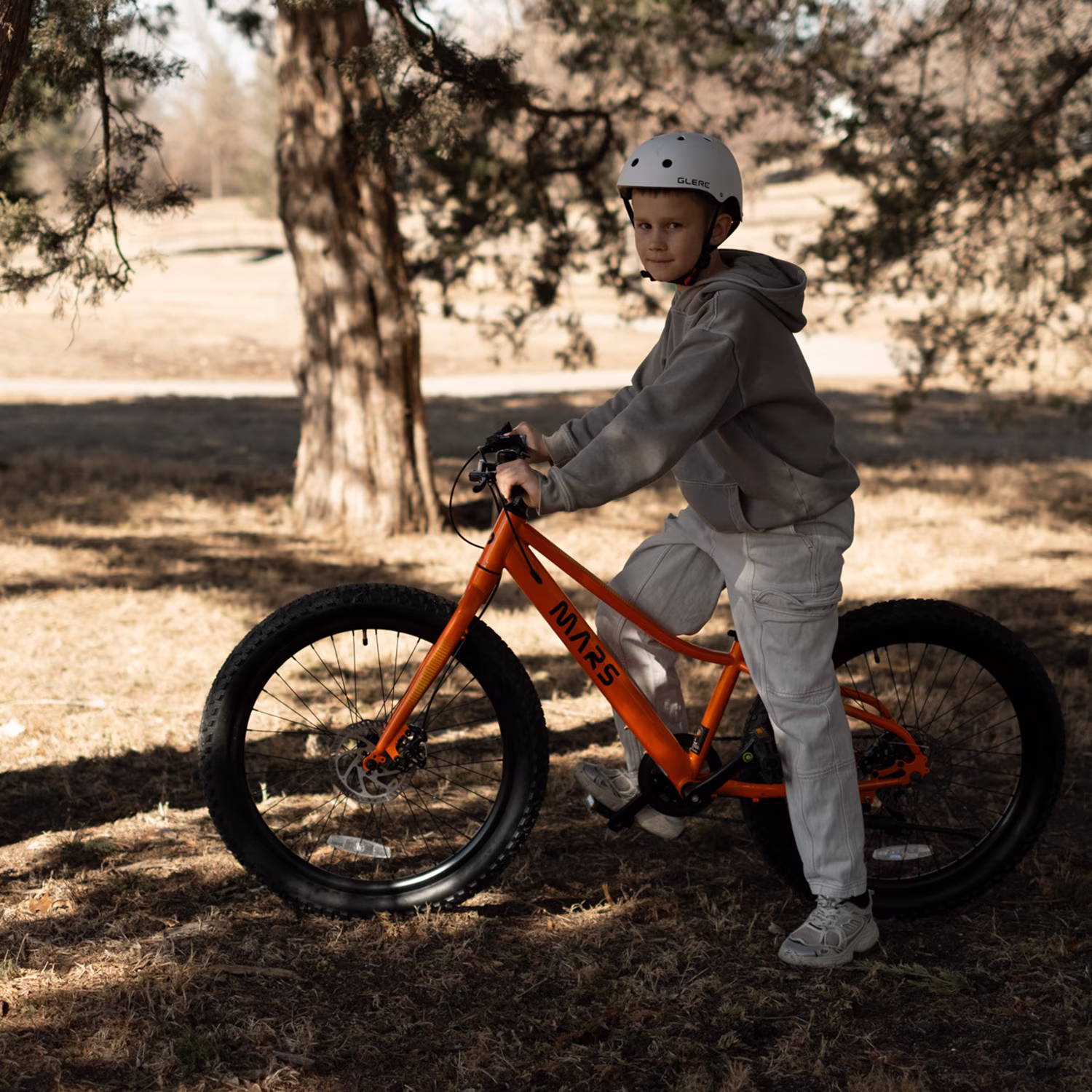 Glerc Mars Kids Mountain Bike, 24 Inch Fat Tire Bike for Teen Ages 8-14 Year Old, Bicycle with 2.8-Inch Wide Tires and 6 Speed Drivetrain,Orange - Image 5