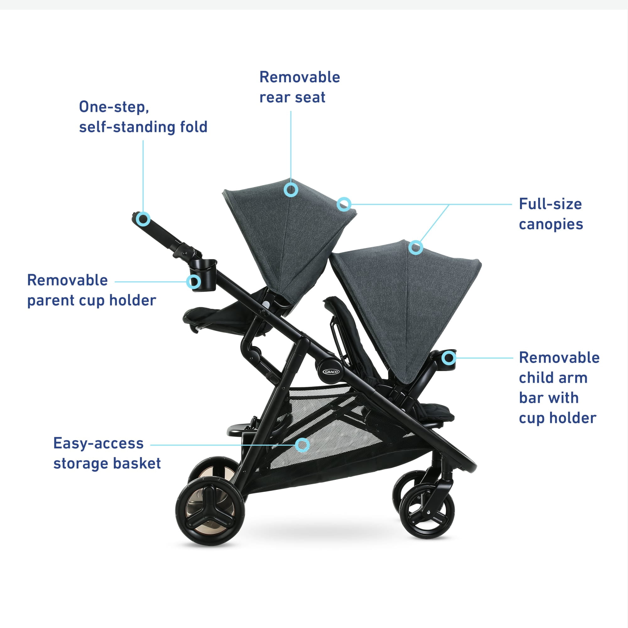 Graco Ready2Grow 2.0 Double Stroller - Image 2