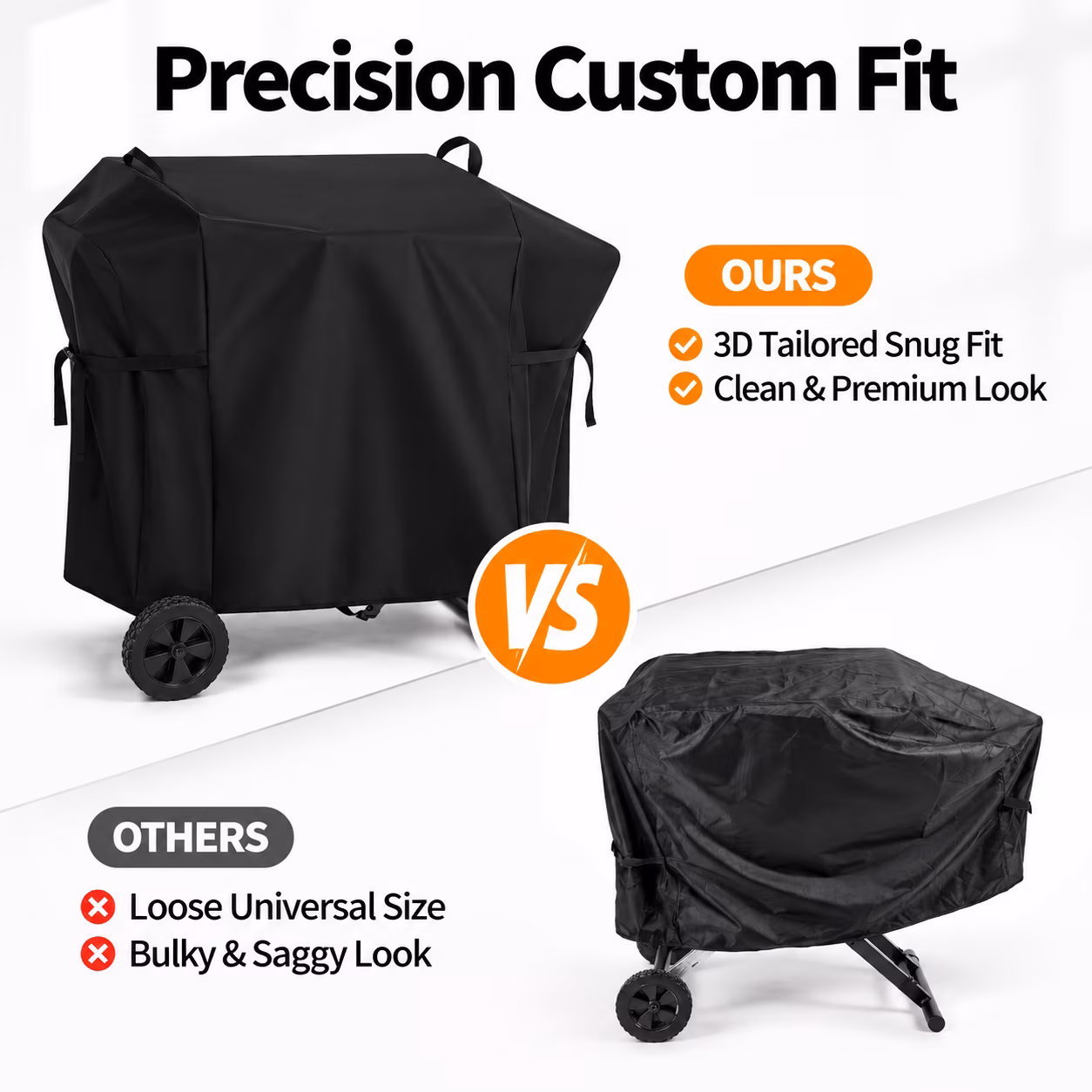 Griddle Cover for Blackstone 22" On The Go Scissor-Leg Grill, Black, Full Length - Image 2